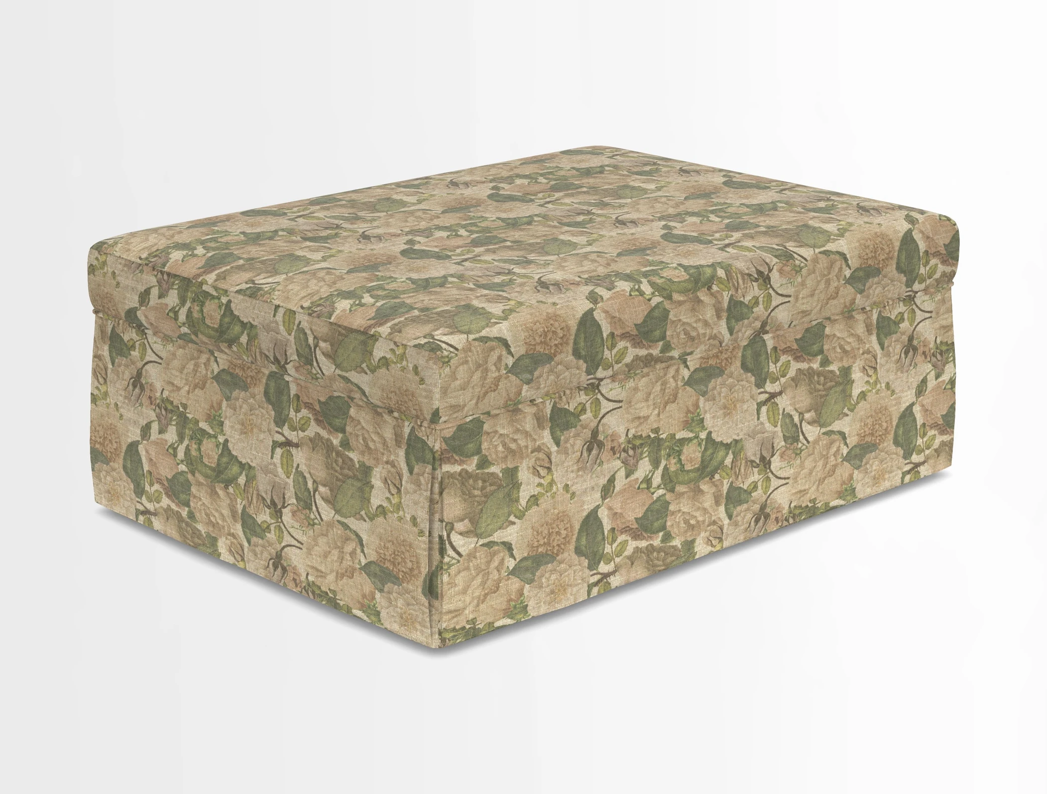 Fontwell footstool in Globe Thistle Storm