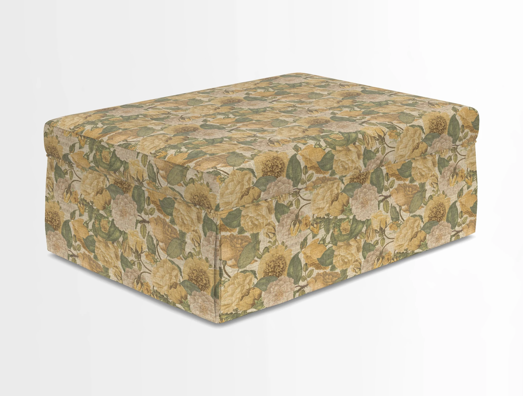 Fontwell footstool in Globe Thistle Storm