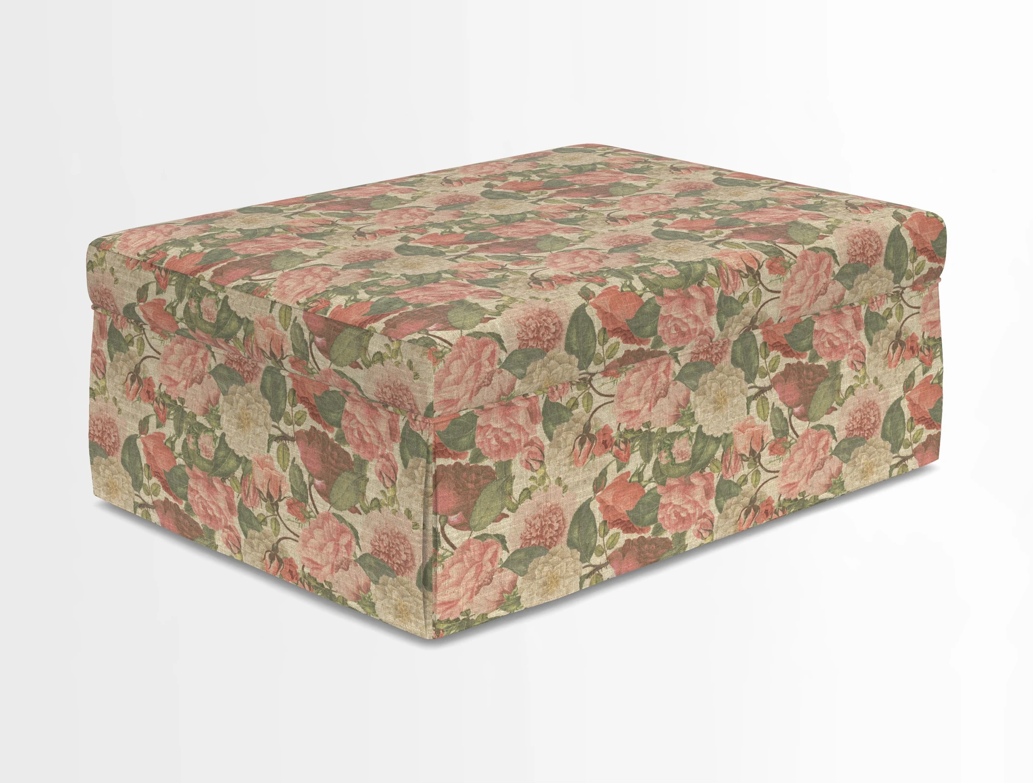 Fontwell footstool in Globe Thistle Storm