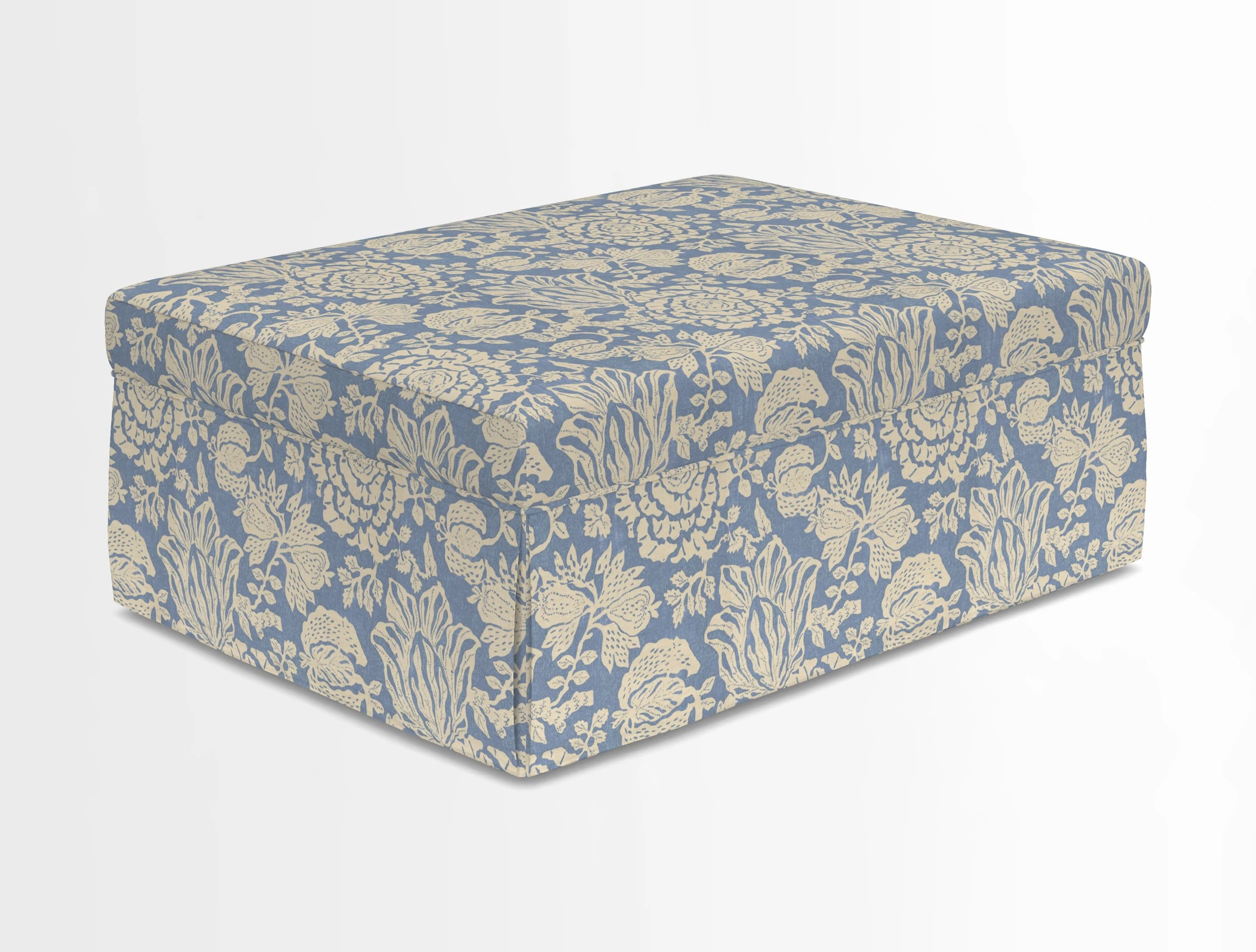 Fontwell footstool in Globe Thistle Storm