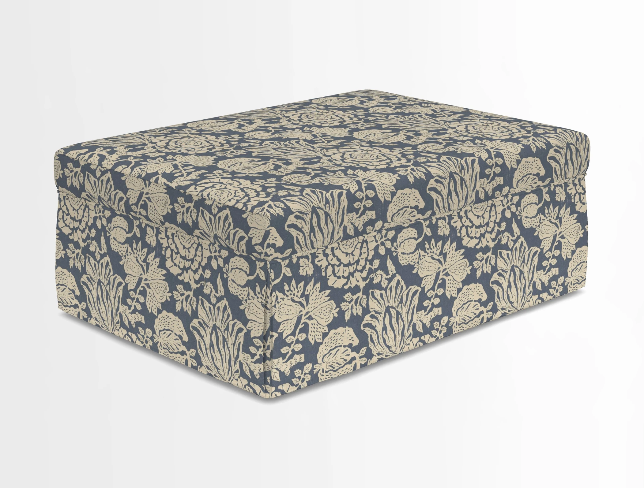Fontwell footstool in Globe Thistle Storm