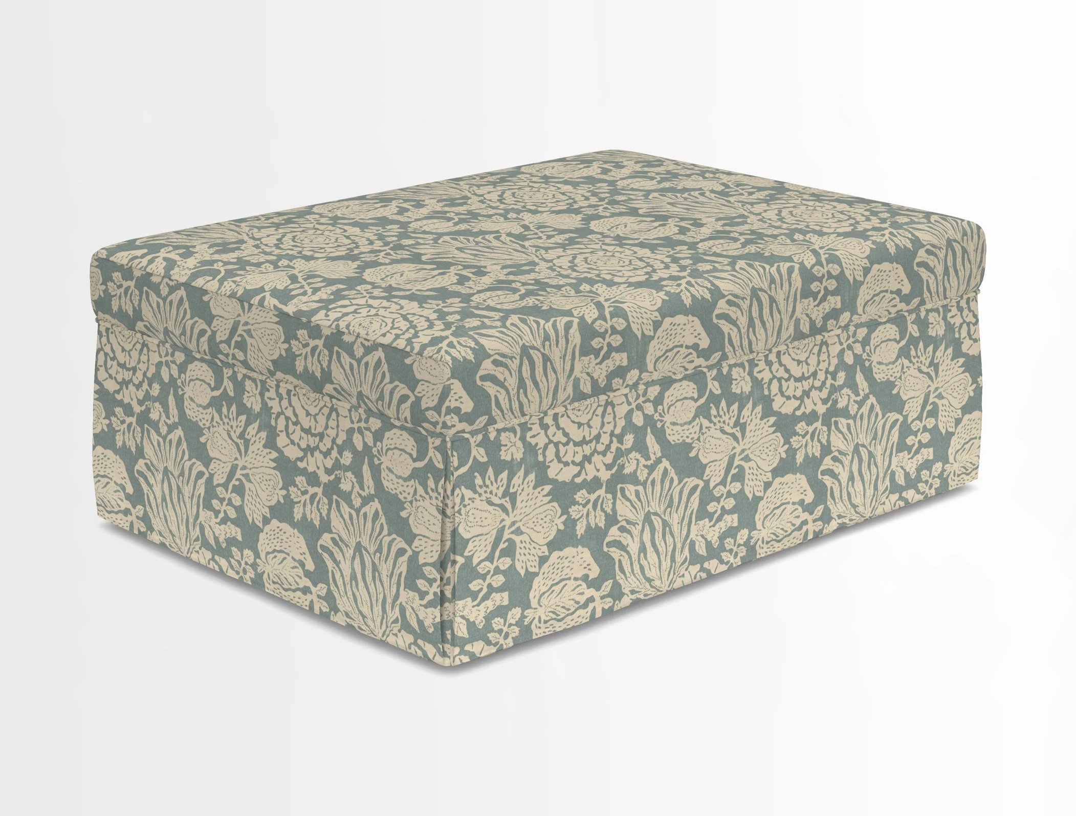 Fontwell footstool in Globe Thistle Storm
