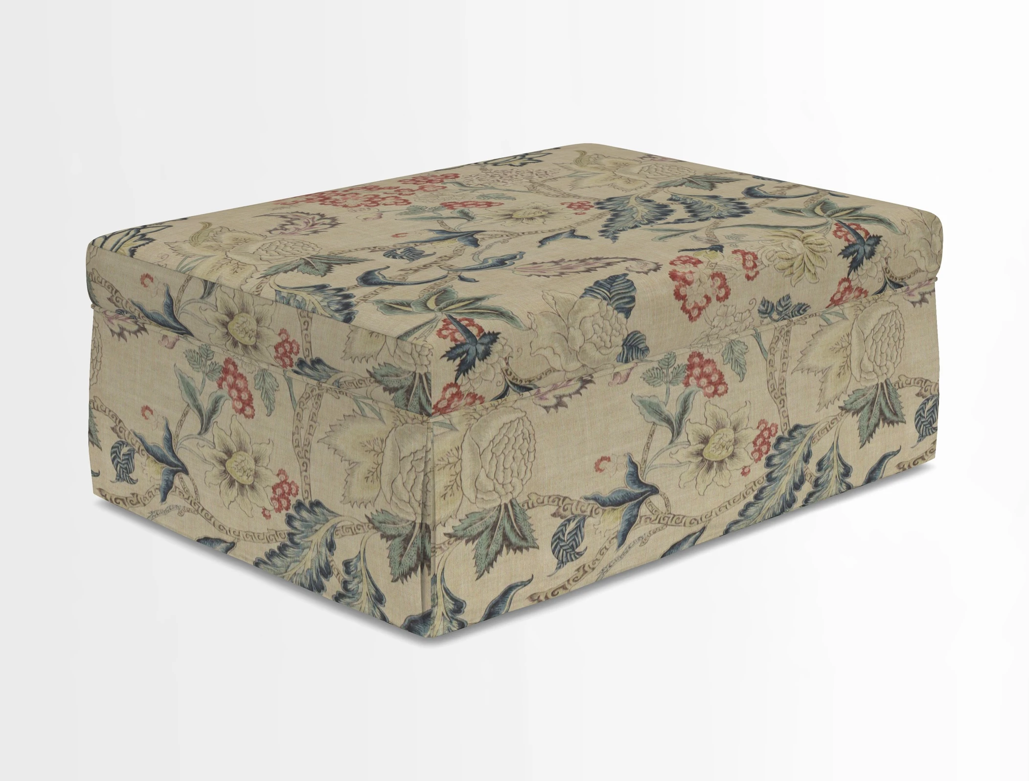 Fontwell footstool in Globe Thistle Storm