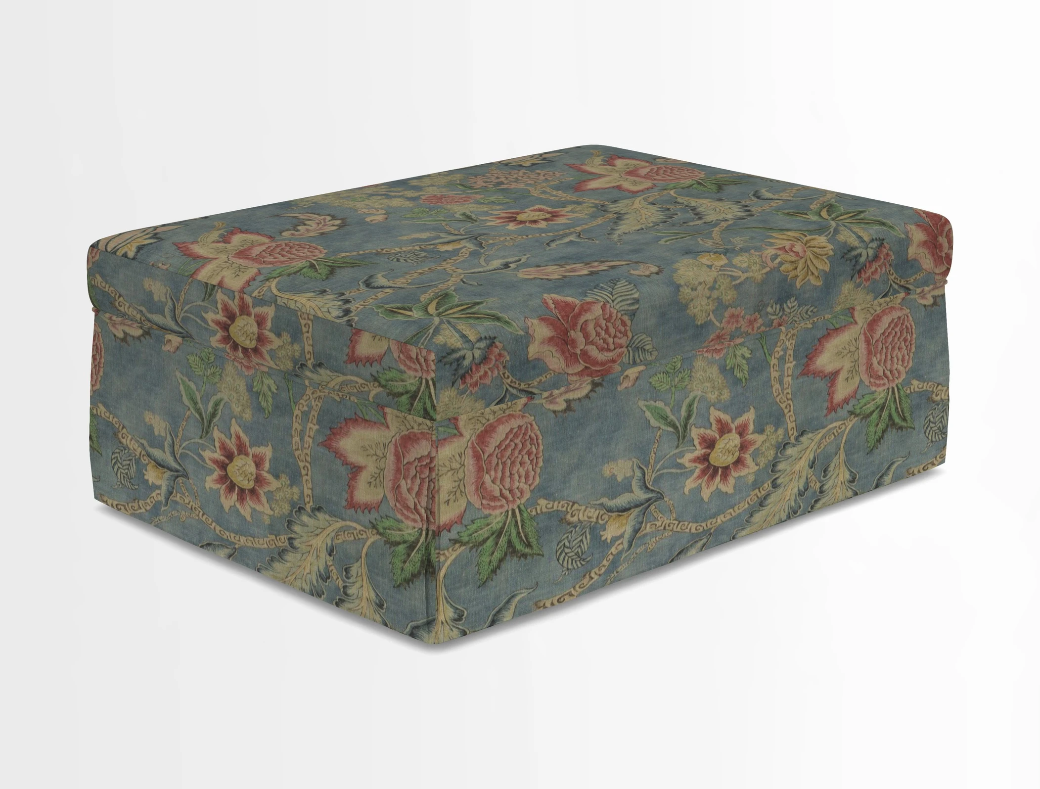 Fontwell footstool in Globe Thistle Storm