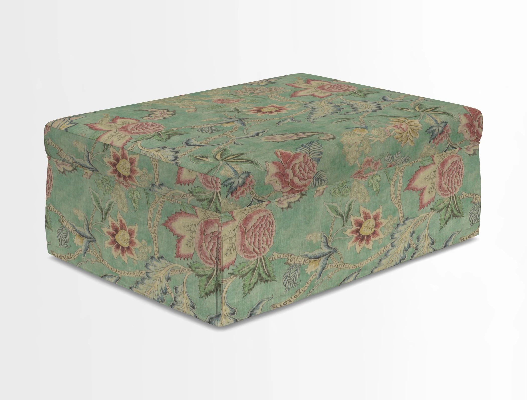 Fontwell footstool in Globe Thistle Storm