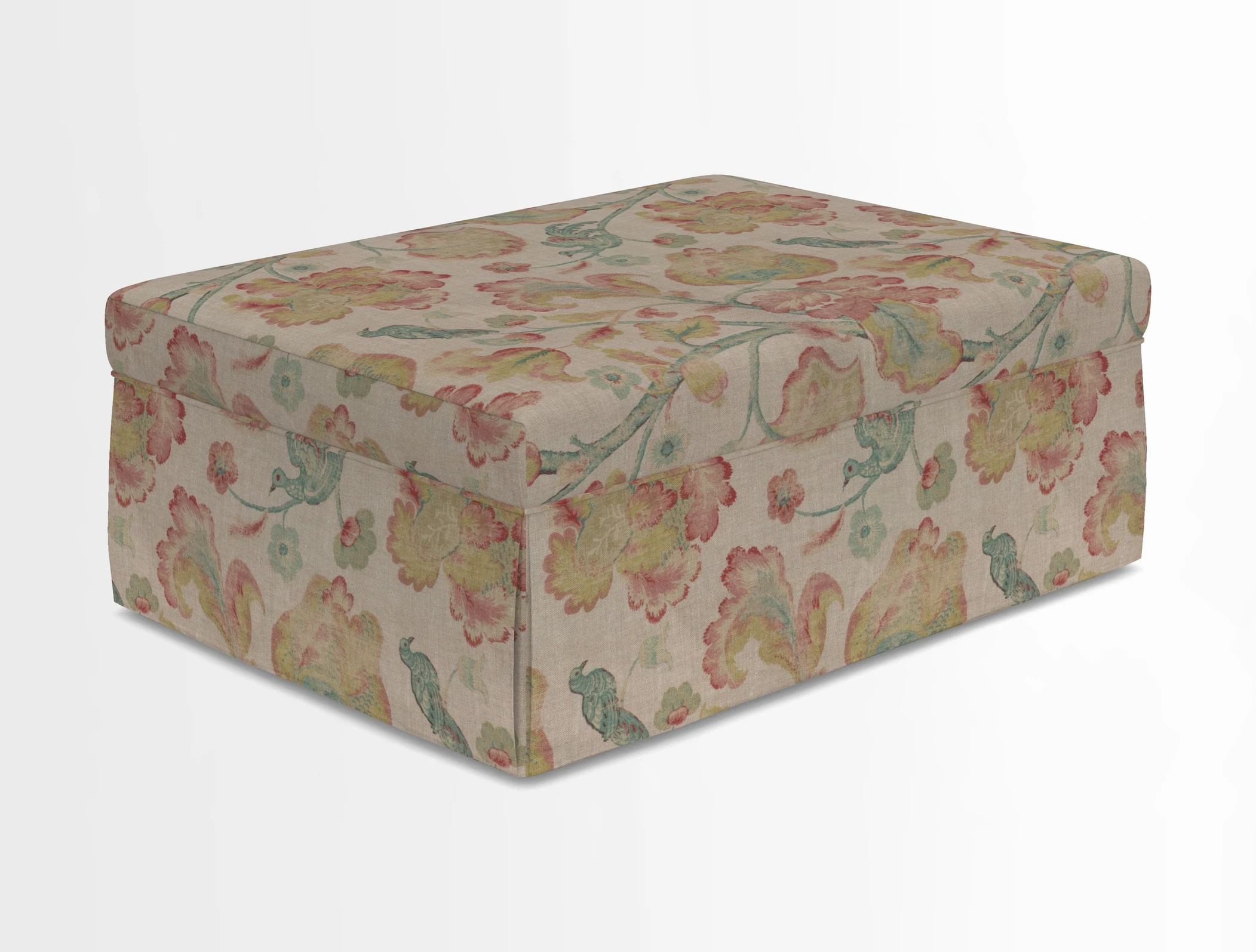 Fontwell footstool in Globe Thistle Storm