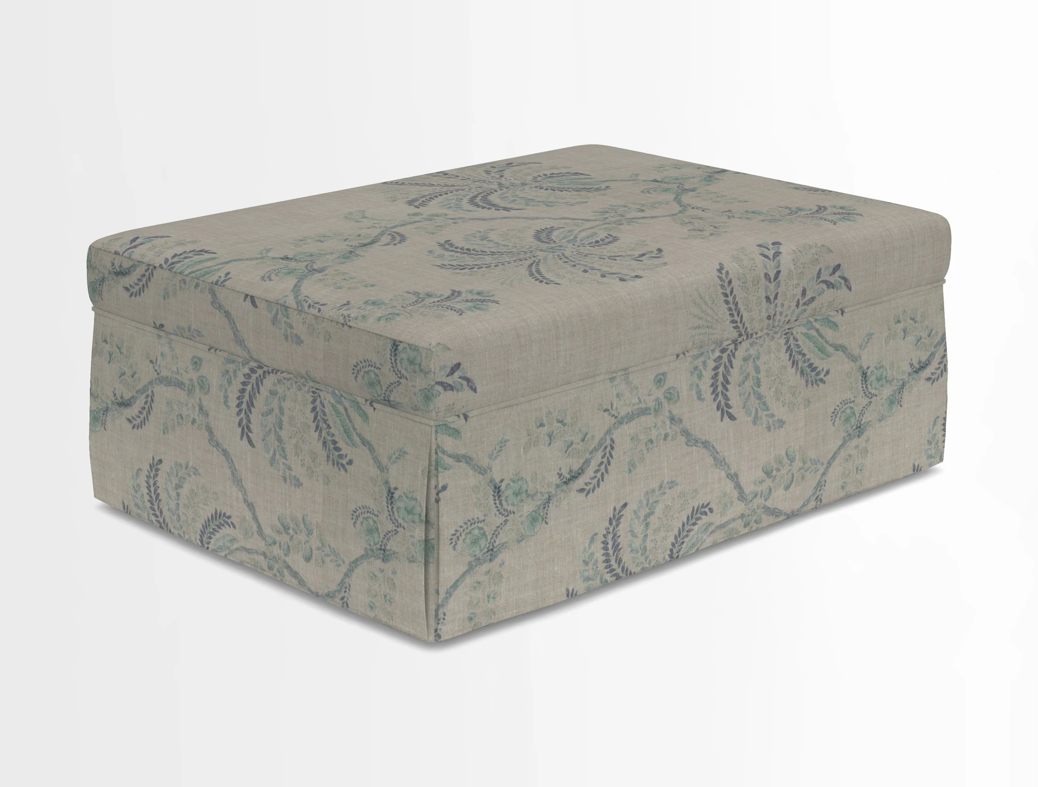 Fontwell footstool in Globe Thistle Storm