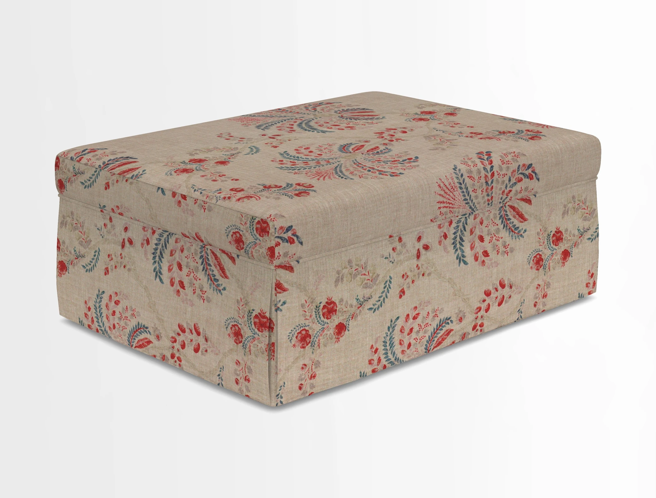 Fontwell footstool in Globe Thistle Storm