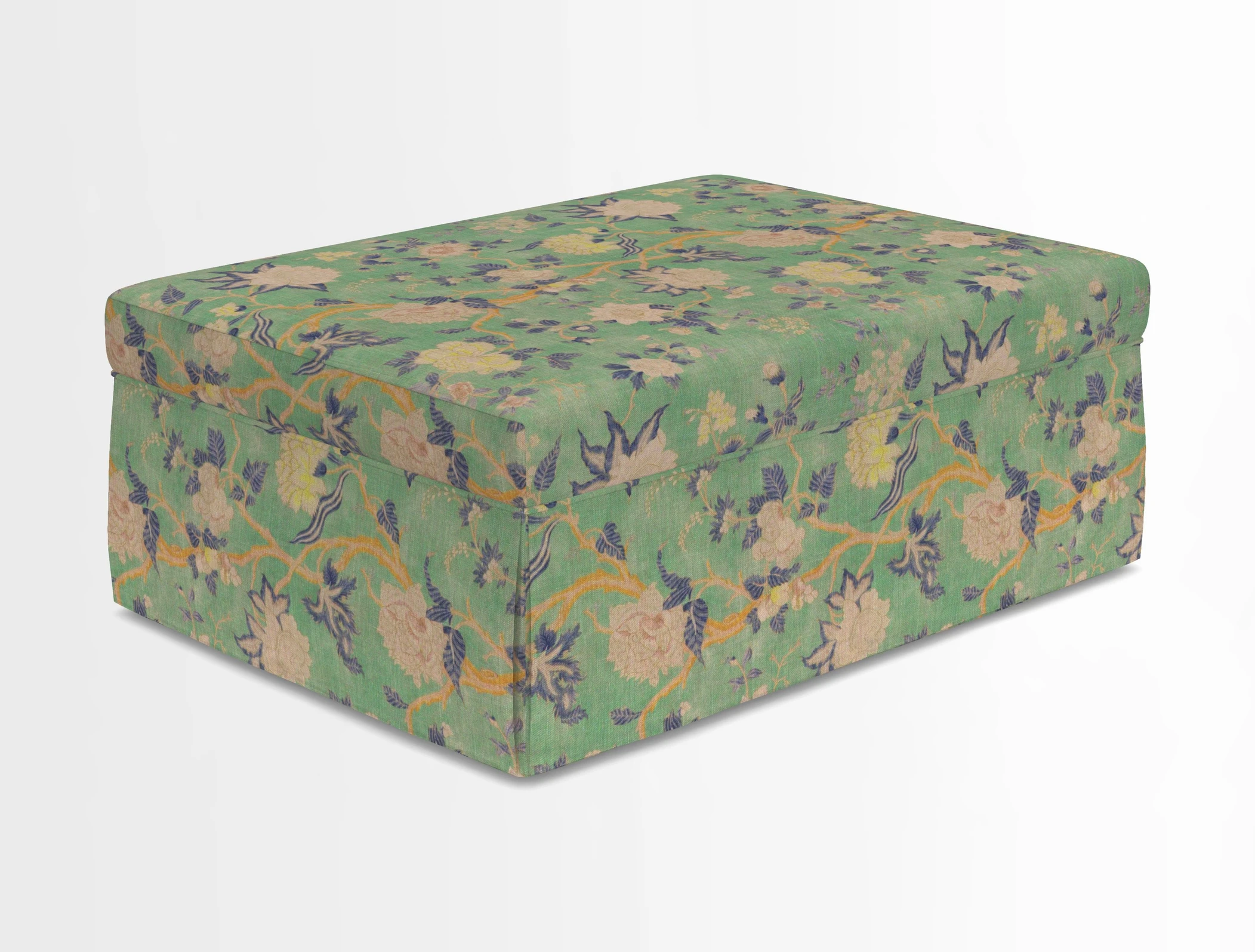 Fontwell footstool in Globe Thistle Storm