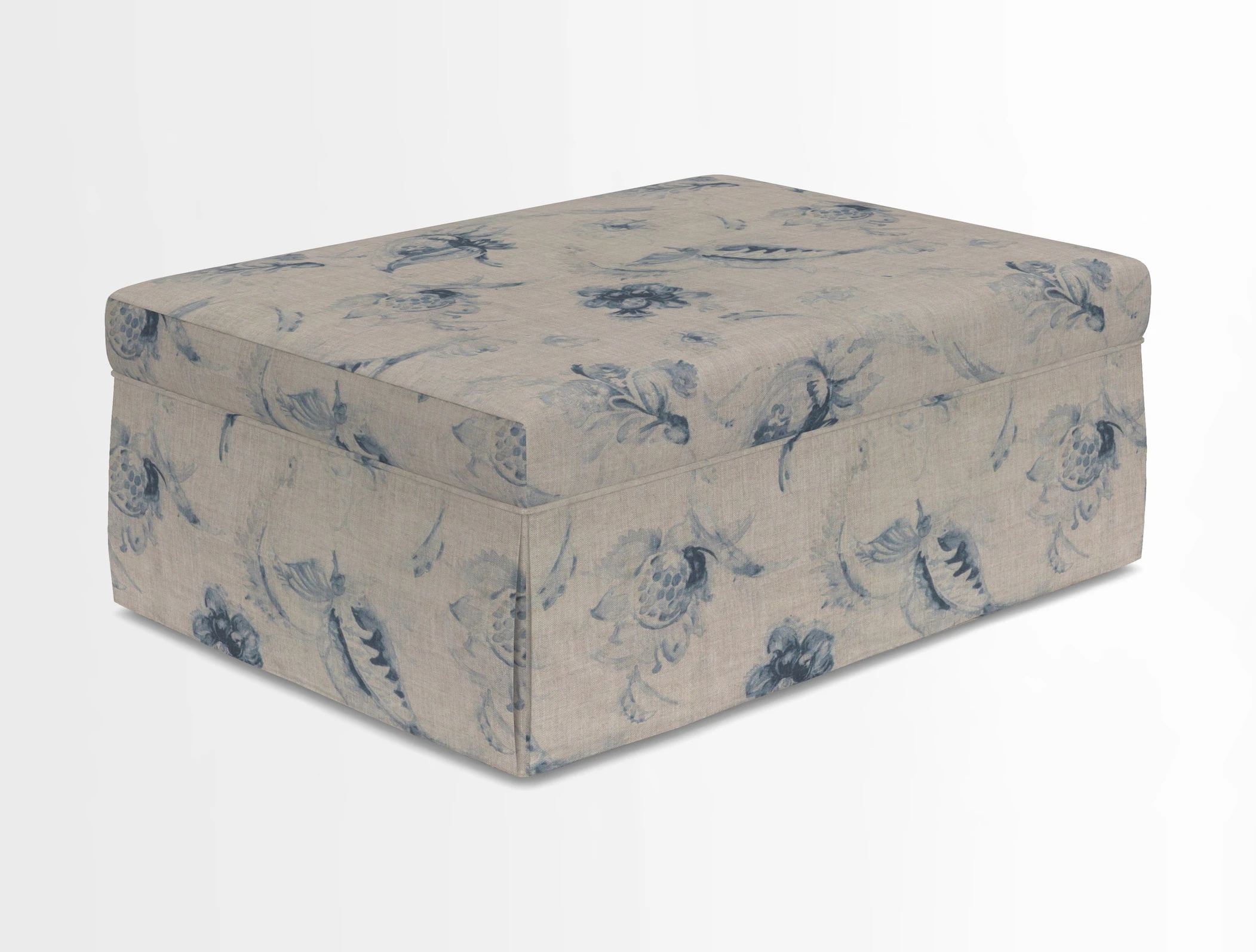 Fontwell footstool in Globe Thistle Storm