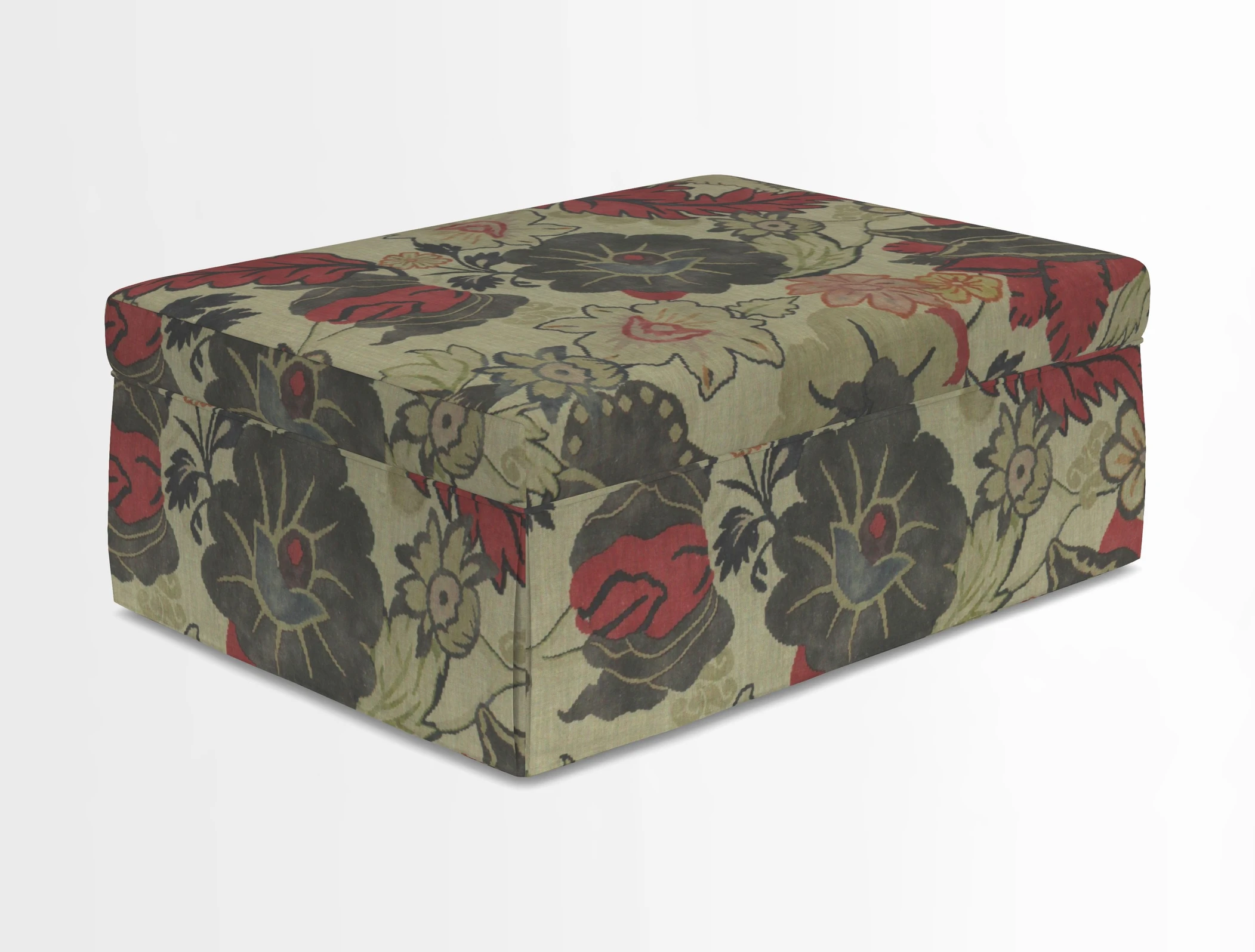 Fontwell footstool in Globe Thistle Storm