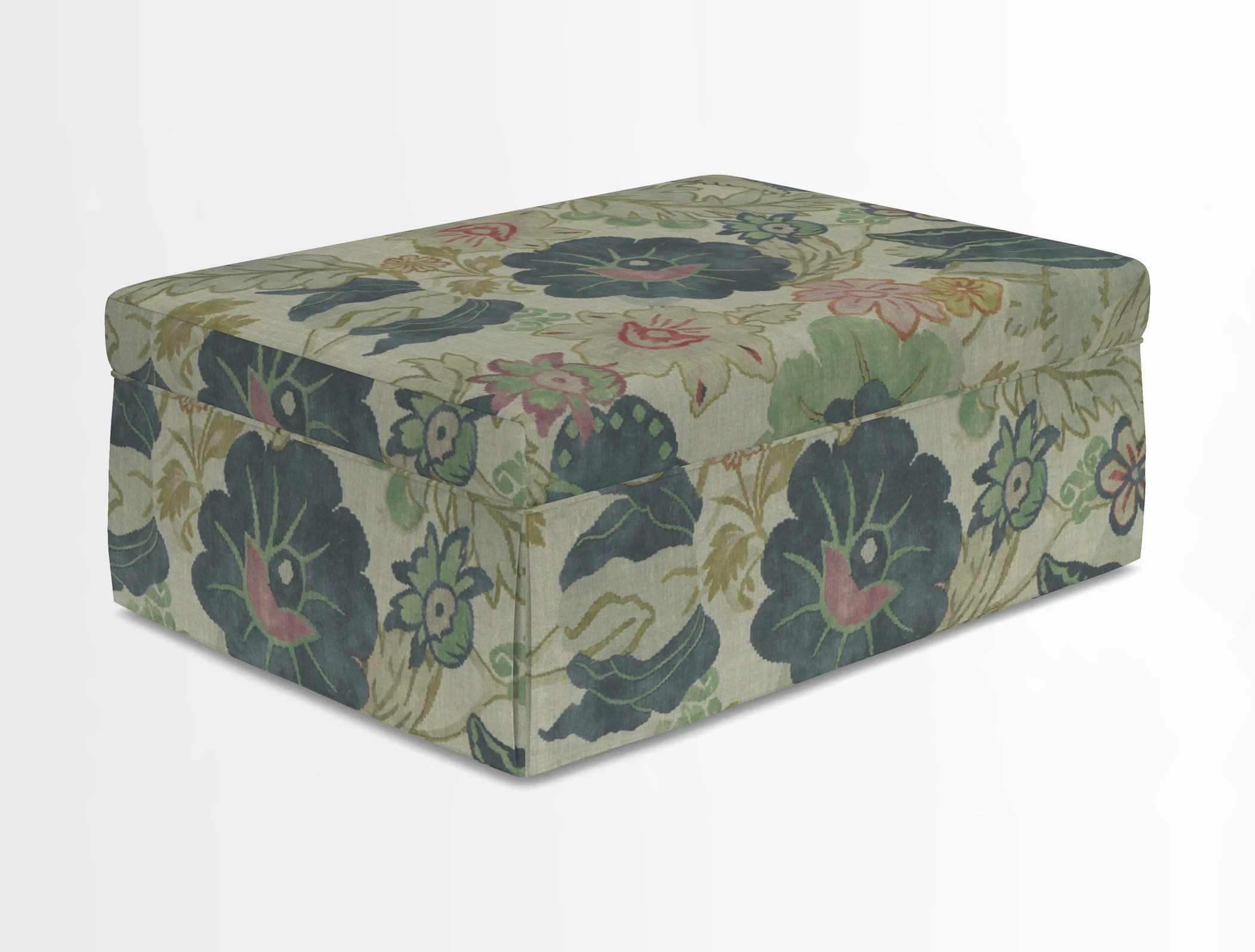 Fontwell footstool in Globe Thistle Storm