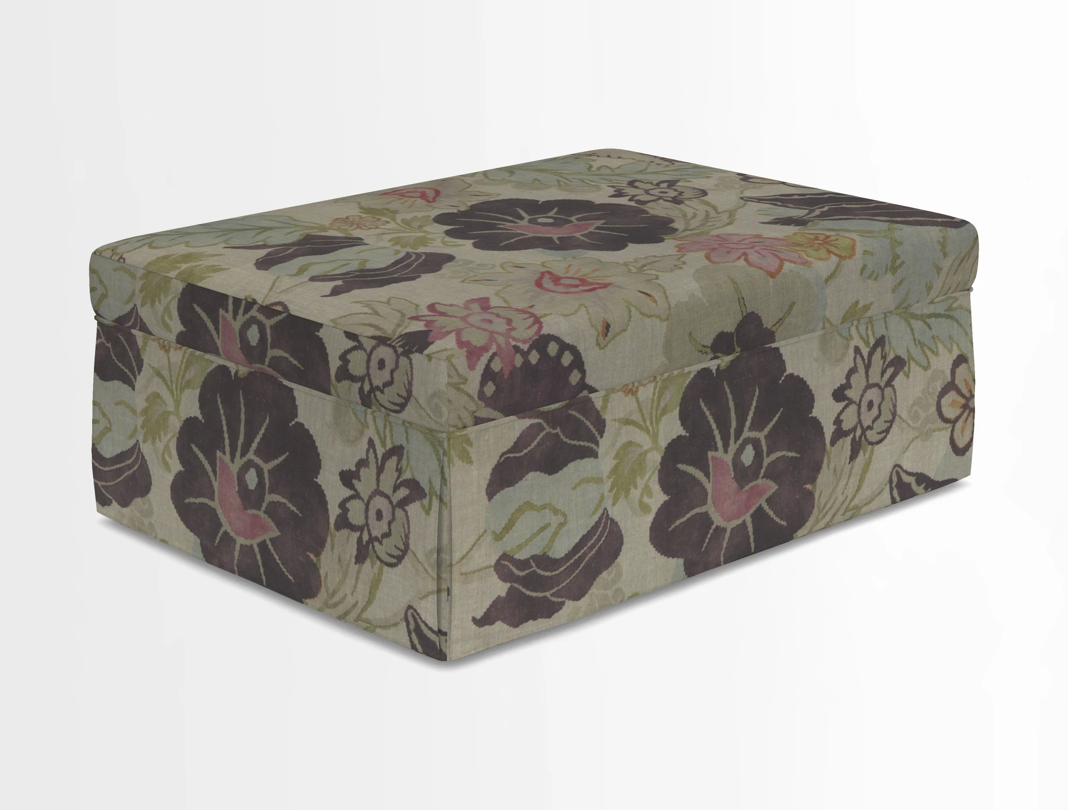 Fontwell footstool in Globe Thistle Storm
