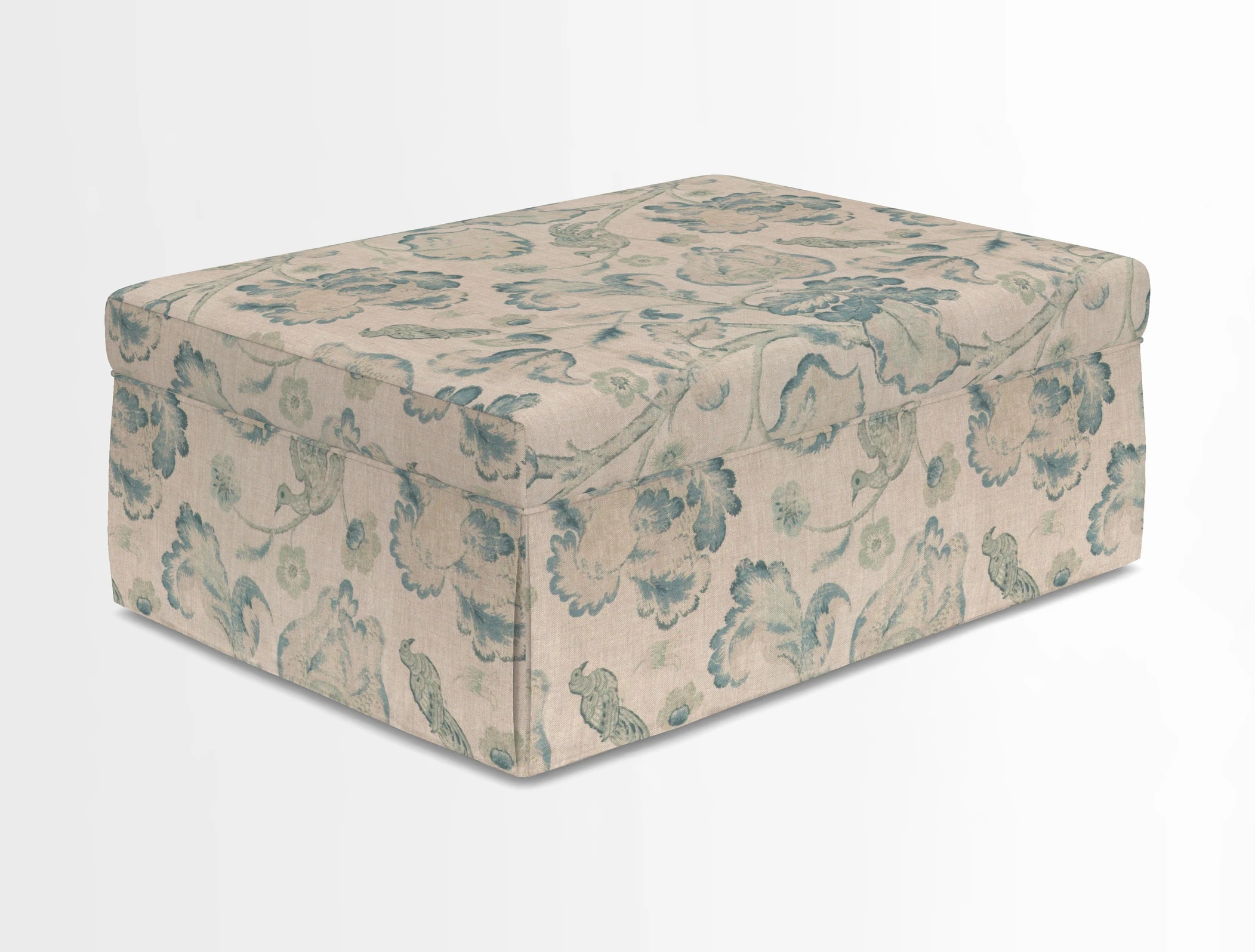 Fontwell footstool in Globe Thistle Storm