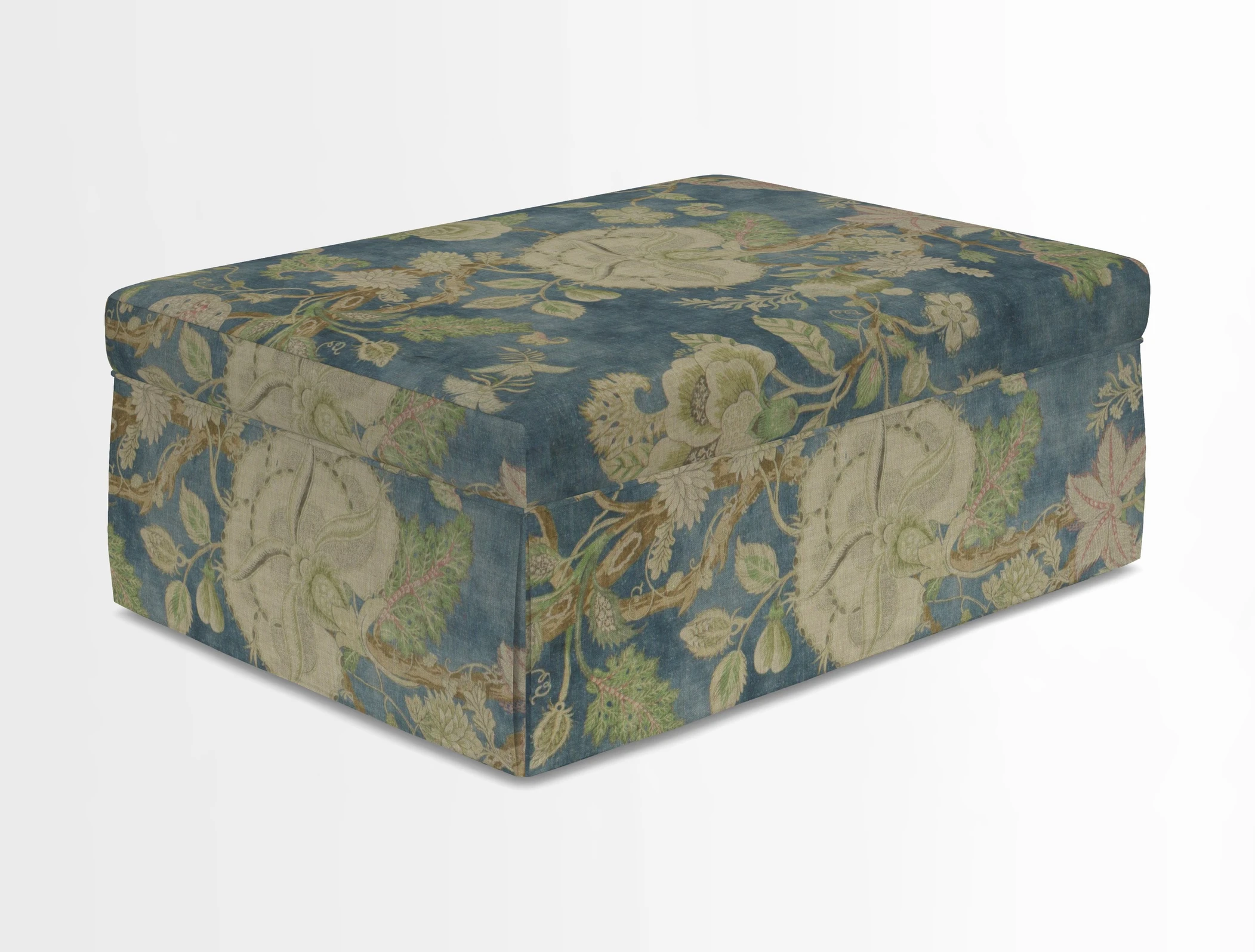 Fontwell footstool in Globe Thistle Storm