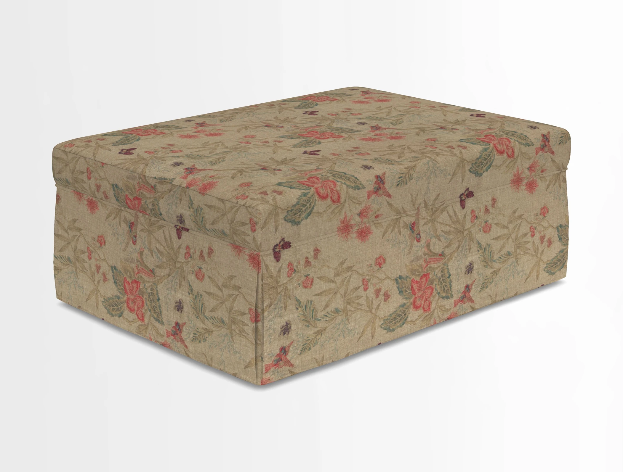 Fontwell footstool in Globe Thistle Storm