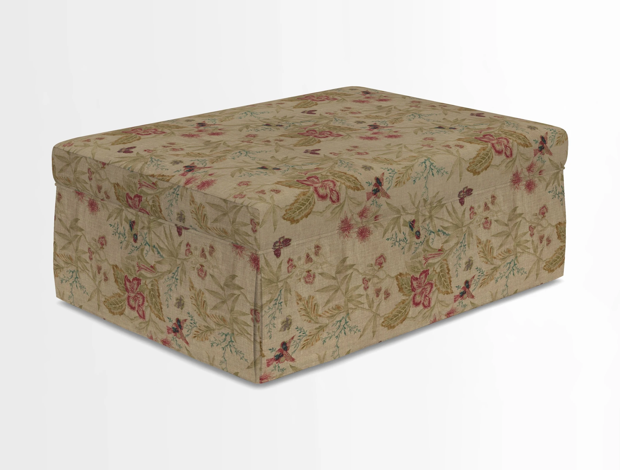 Fontwell footstool in Globe Thistle Storm