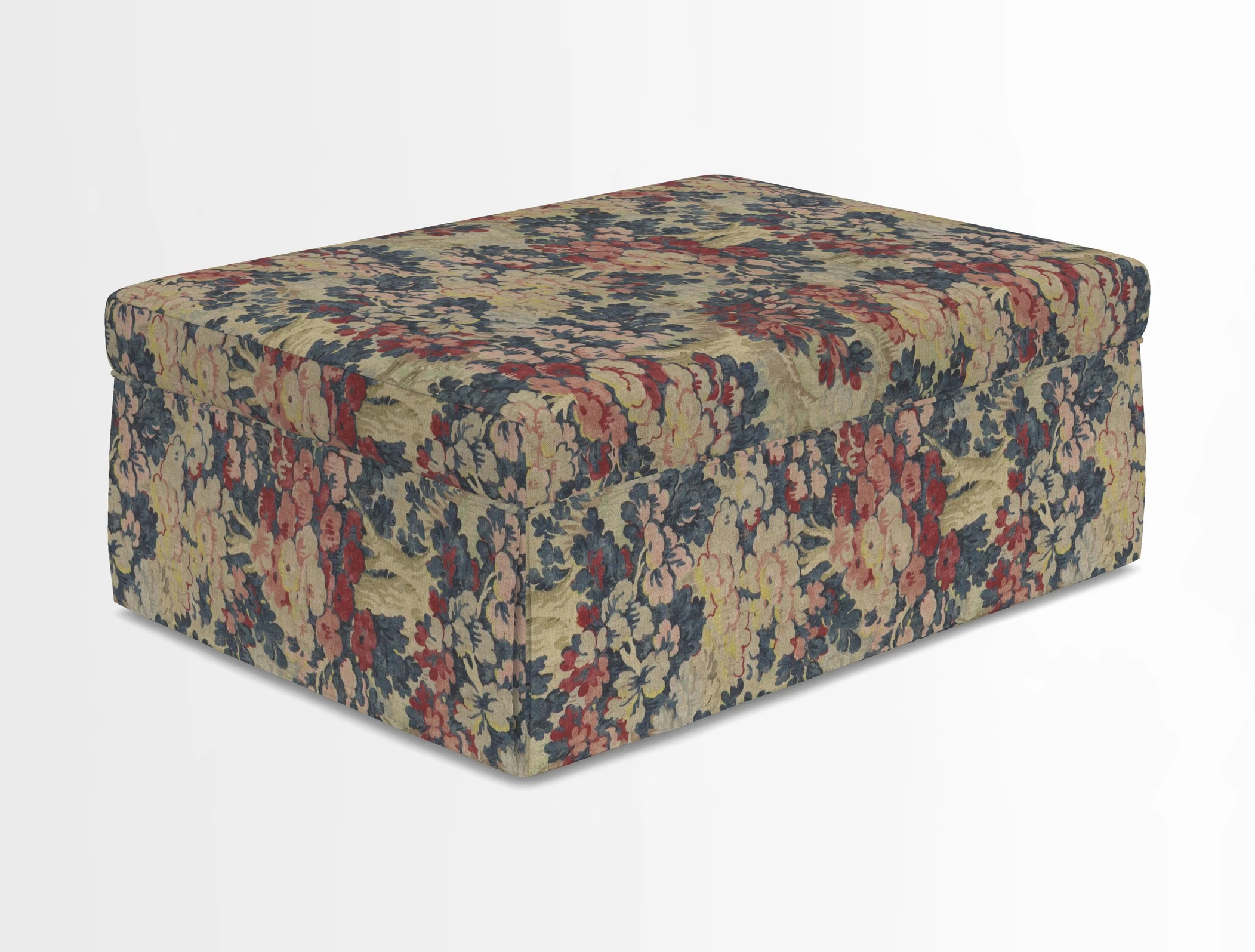 Fontwell footstool in Globe Thistle Storm