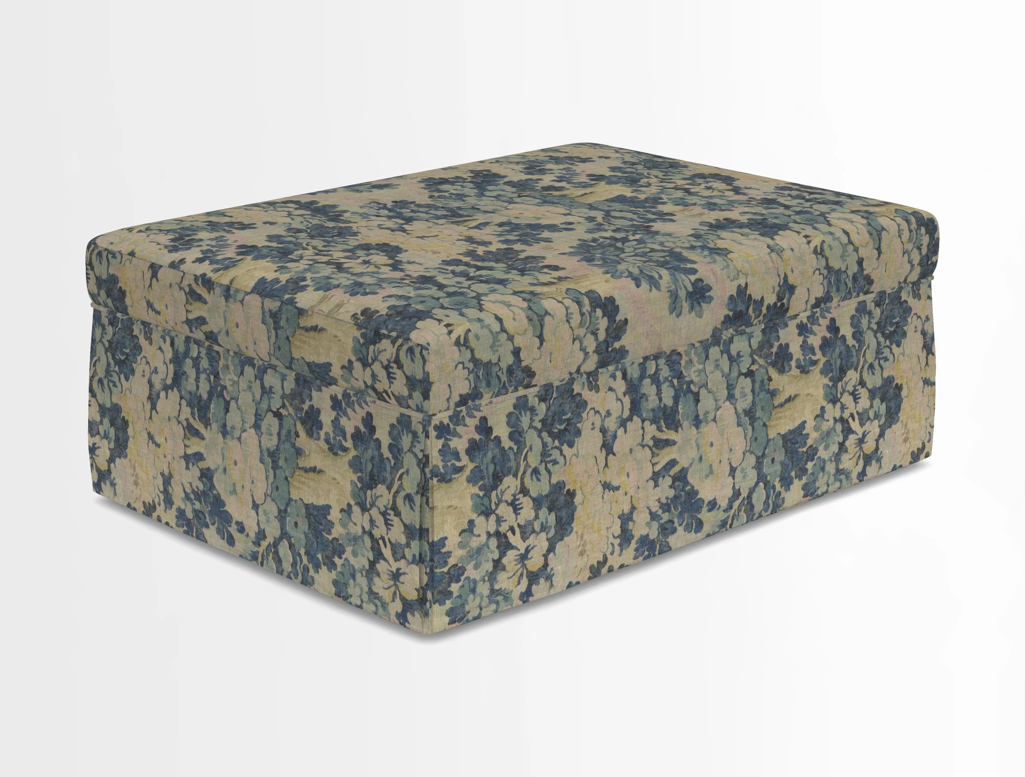 Fontwell footstool in Globe Thistle Storm