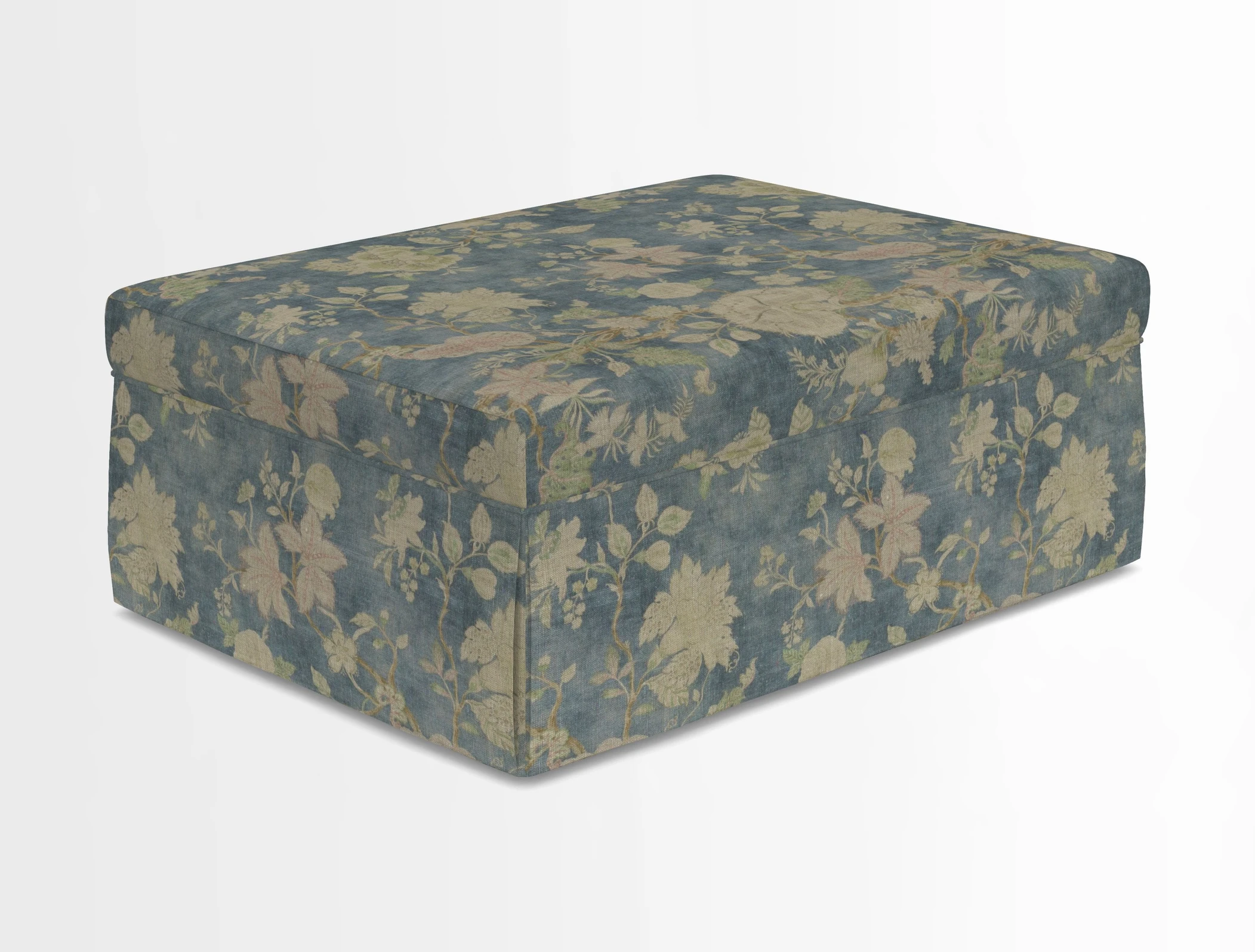 Fontwell footstool in Globe Thistle Storm