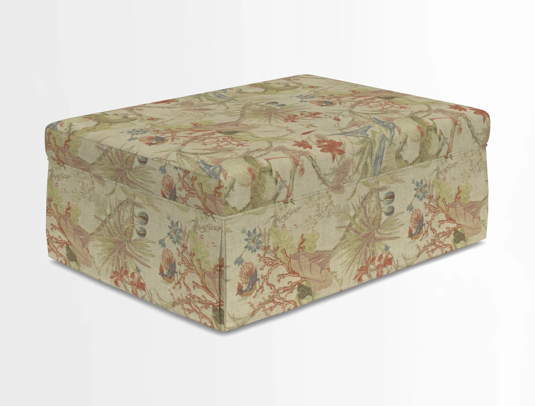 Fontwell footstool in Globe Thistle Storm