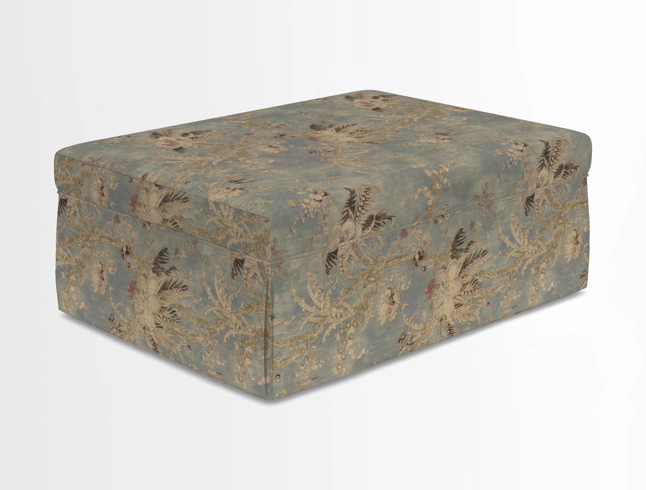 Fontwell footstool in Globe Thistle Storm