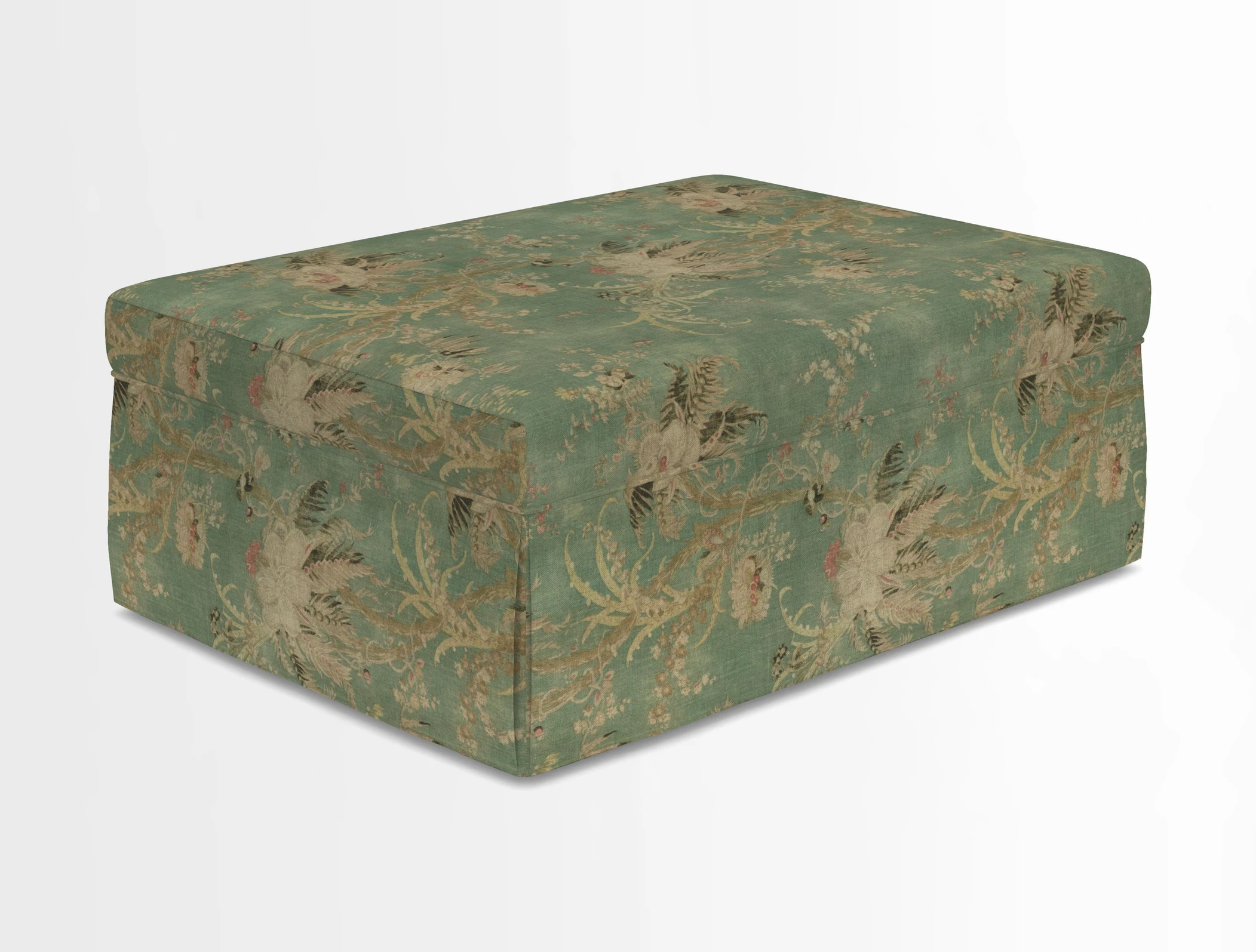 Fontwell footstool in Globe Thistle Storm