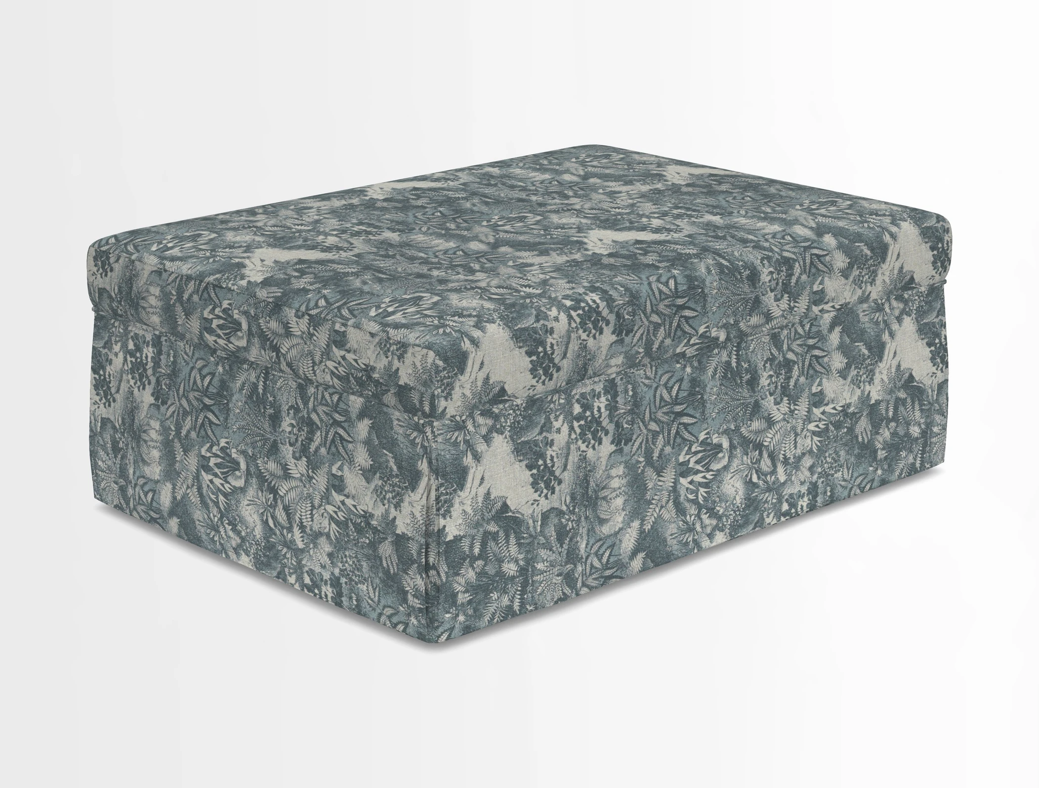 Fontwell footstool in Globe Thistle Storm