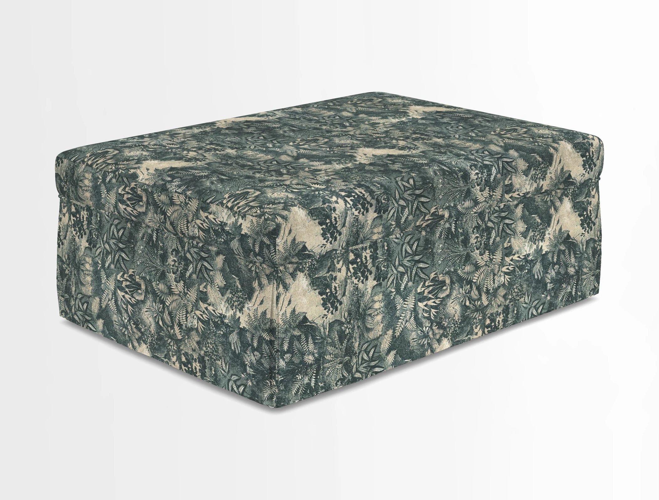 Fontwell footstool in Globe Thistle Storm