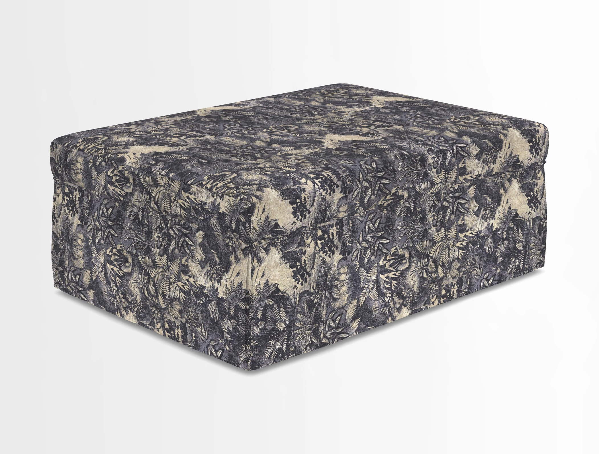 Fontwell footstool in Globe Thistle Storm