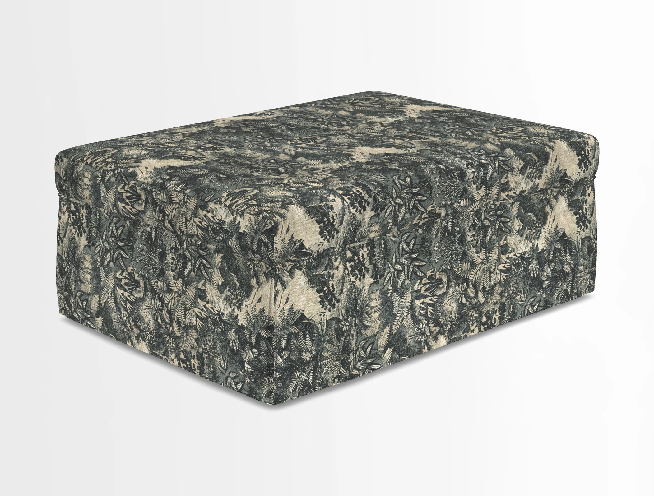Fontwell footstool in Globe Thistle Storm