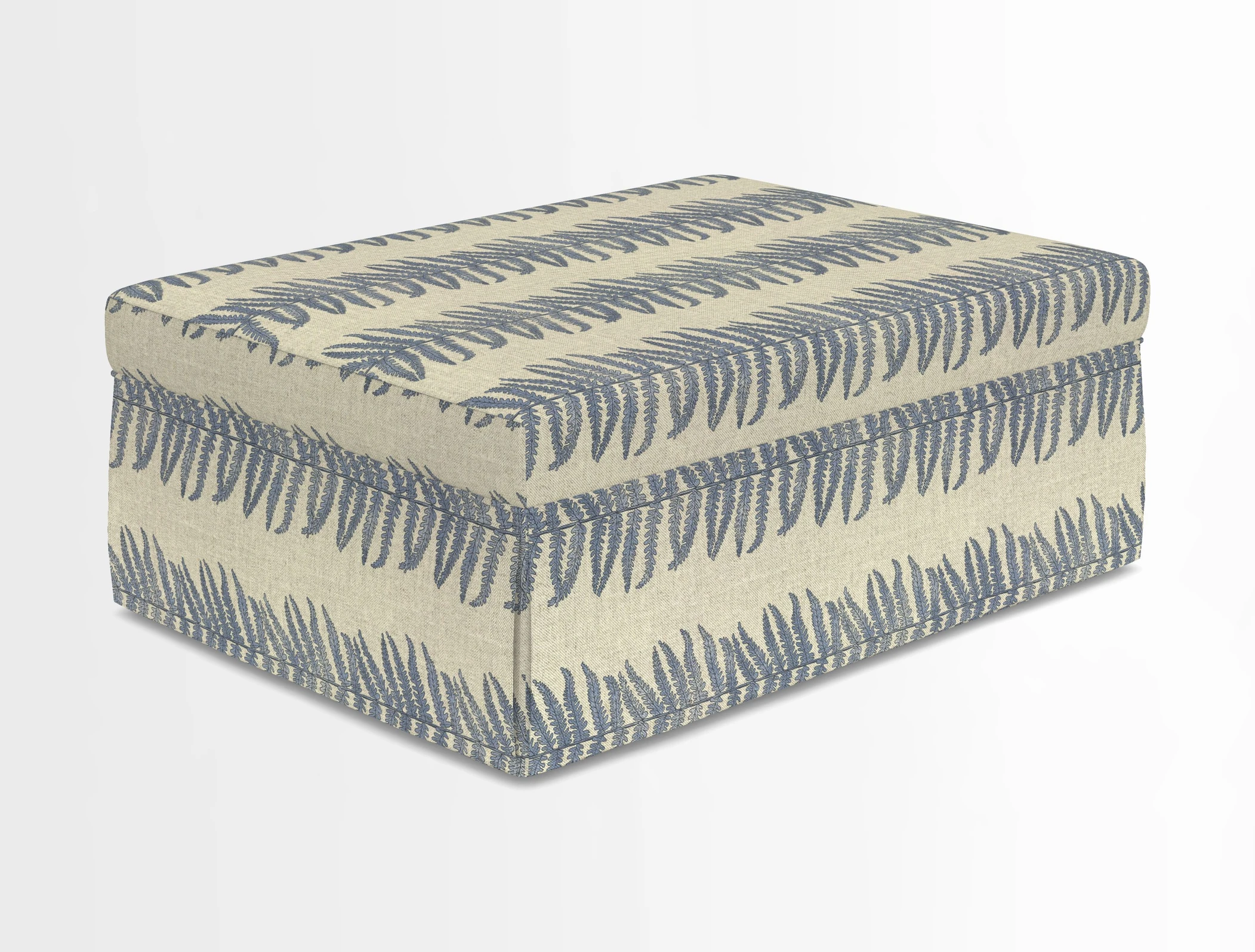 Fontwell footstool in Globe Thistle Storm
