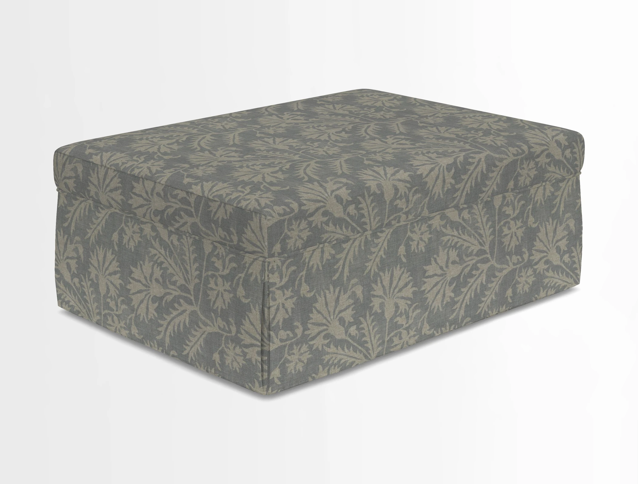 Fontwell footstool in Globe Thistle Storm