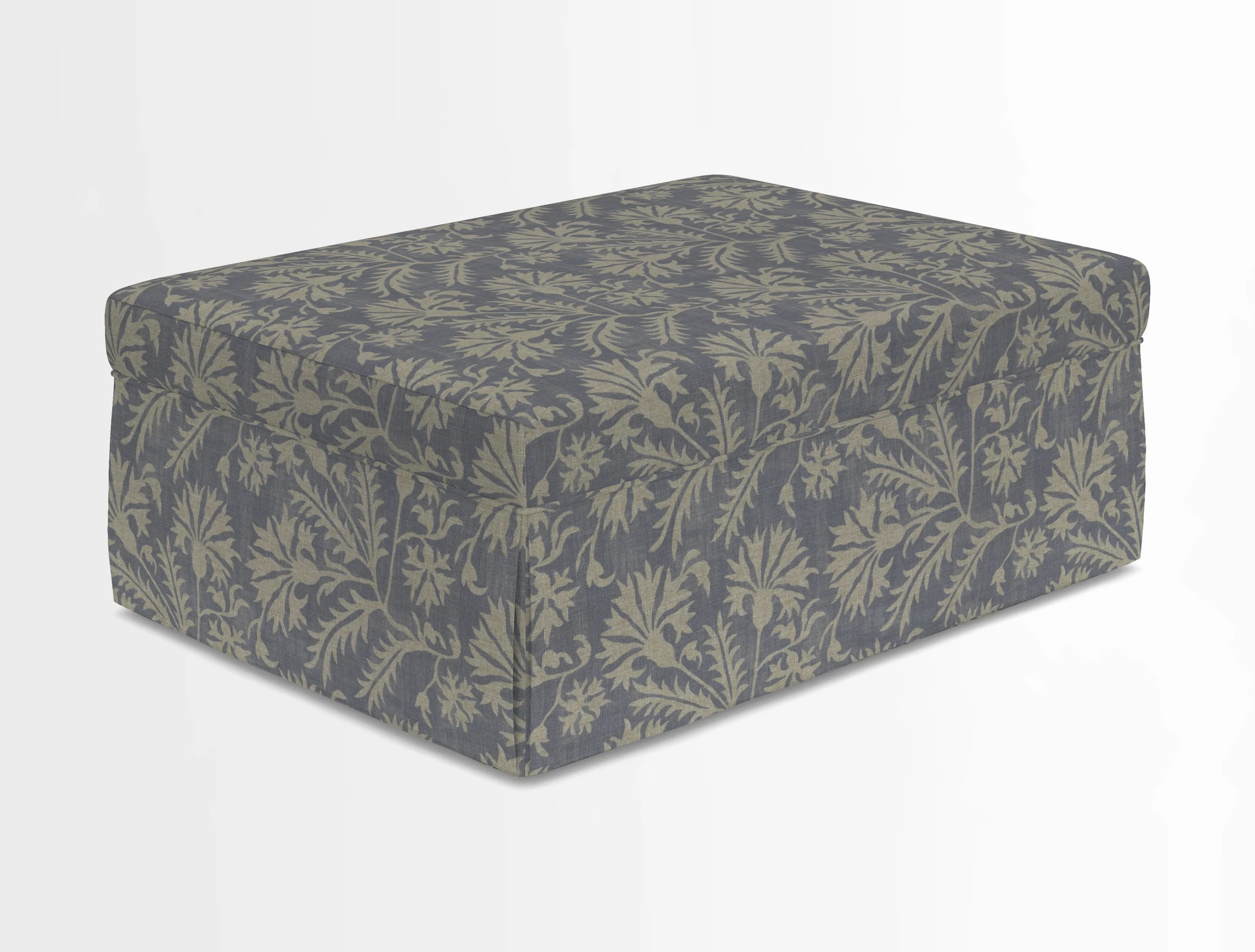 Fontwell footstool in Globe Thistle Storm