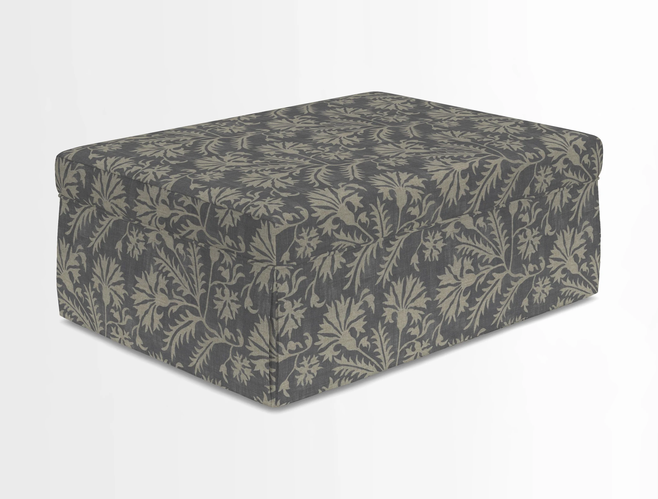 Fontwell footstool in Globe Thistle Storm