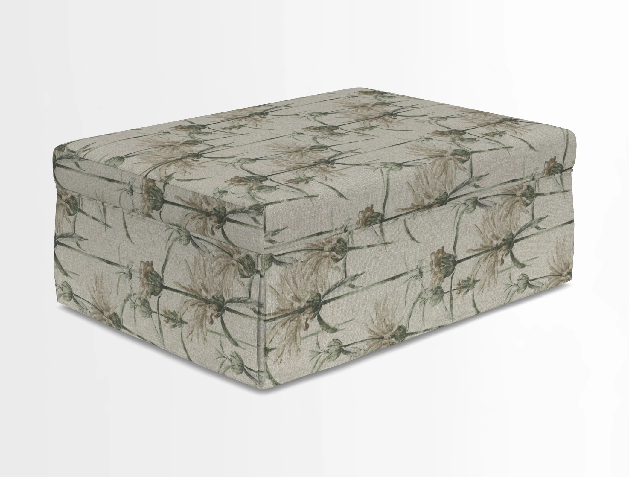Fontwell footstool in Globe Thistle Storm