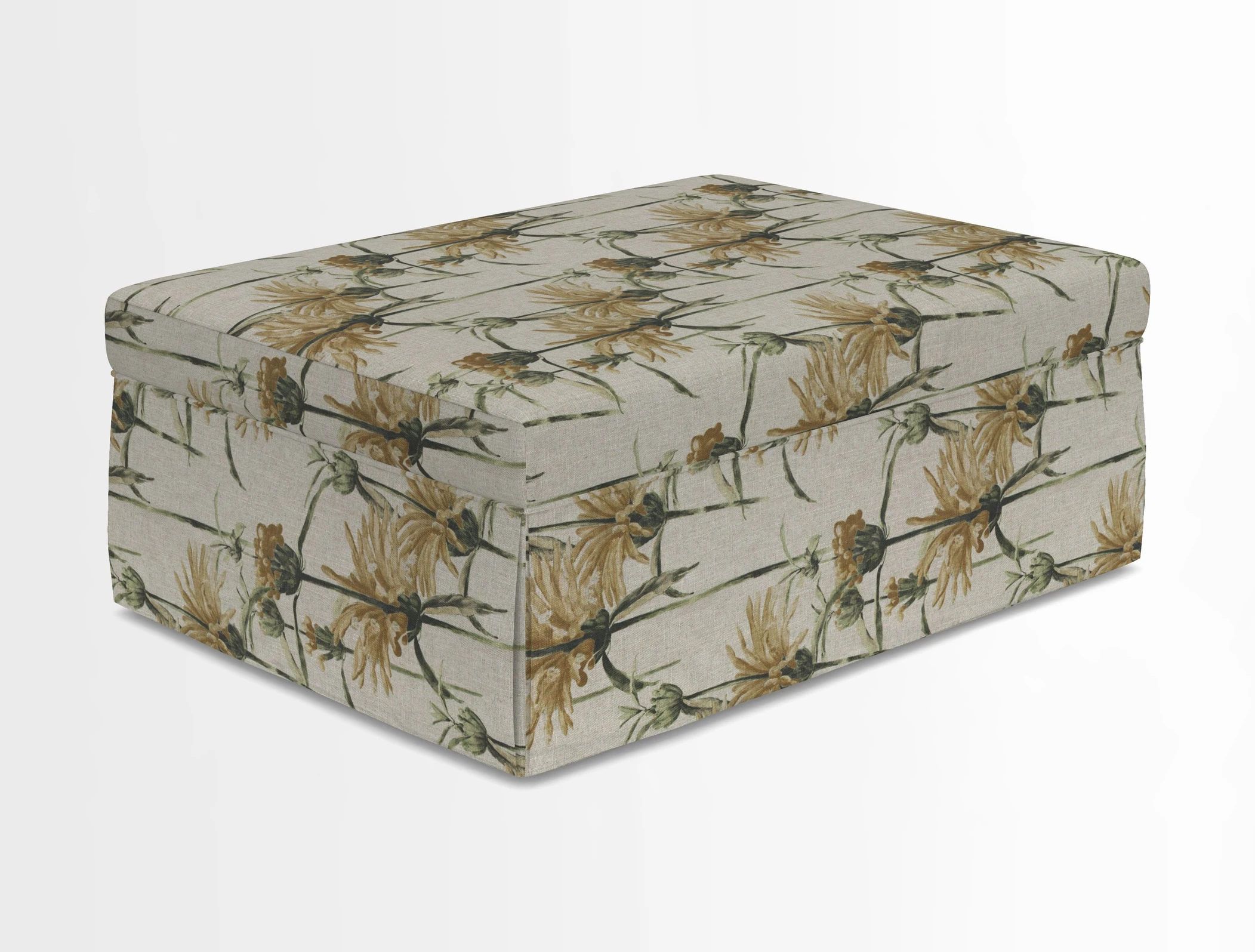 Fontwell footstool in Globe Thistle Storm