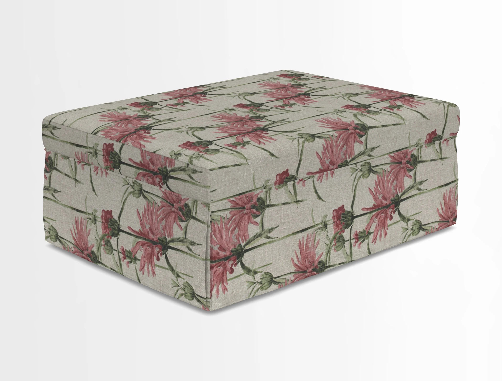 Fontwell footstool in Globe Thistle Storm