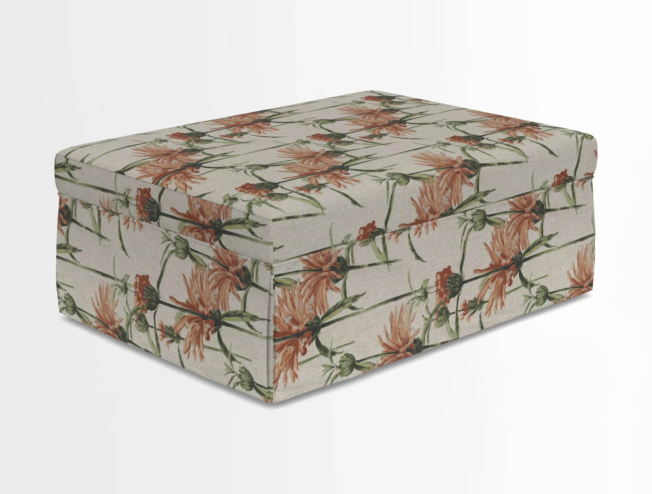 Fontwell footstool in Globe Thistle Storm