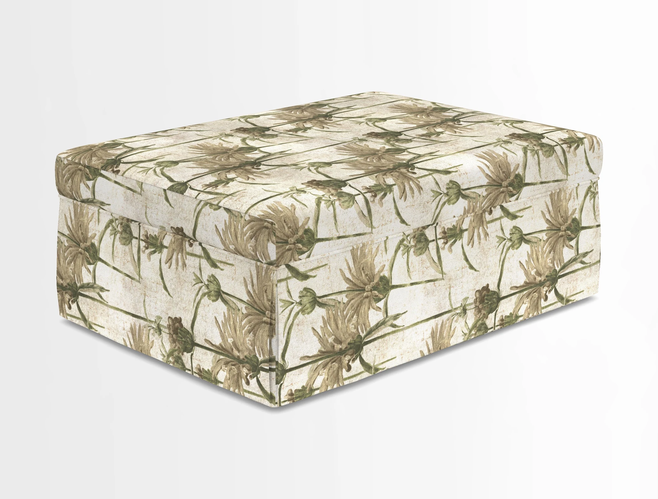 Fontwell footstool in Globe Thistle Storm