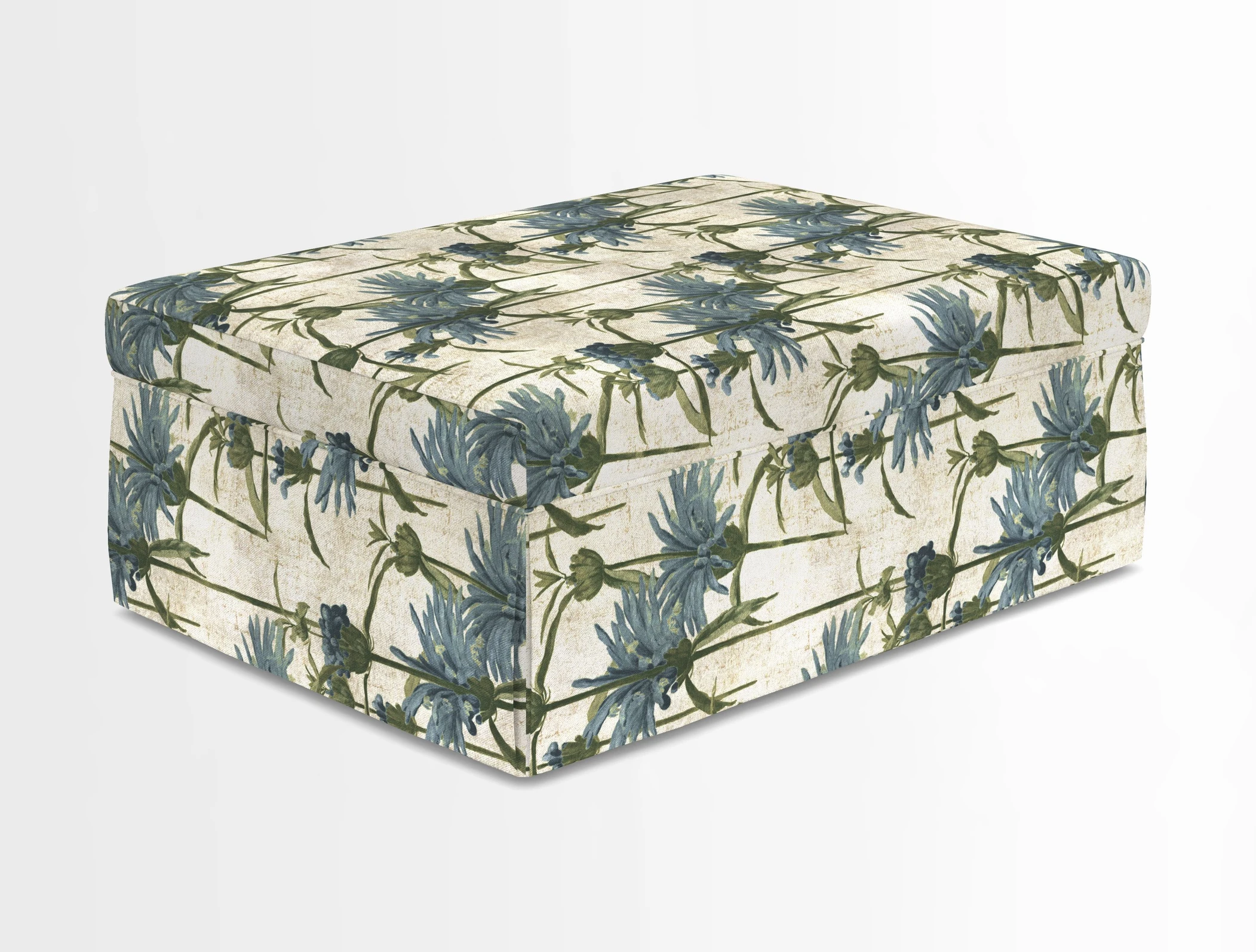 Fontwell footstool in Globe Thistle Storm