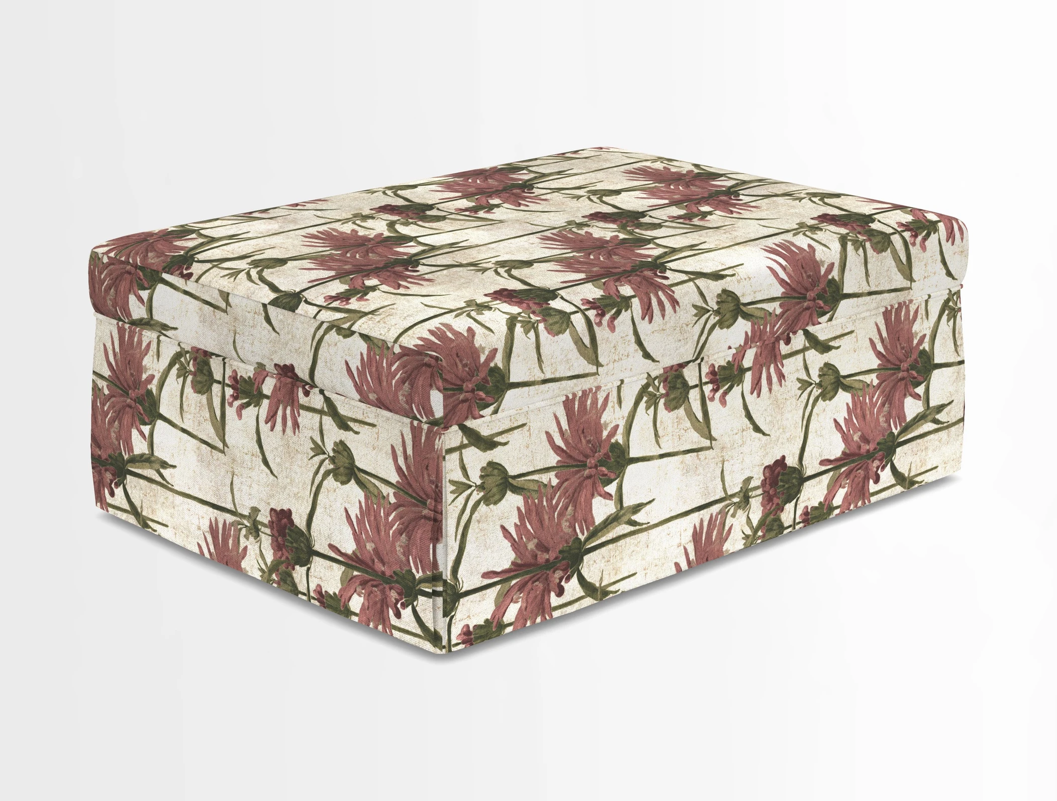 Fontwell footstool in Globe Thistle Storm