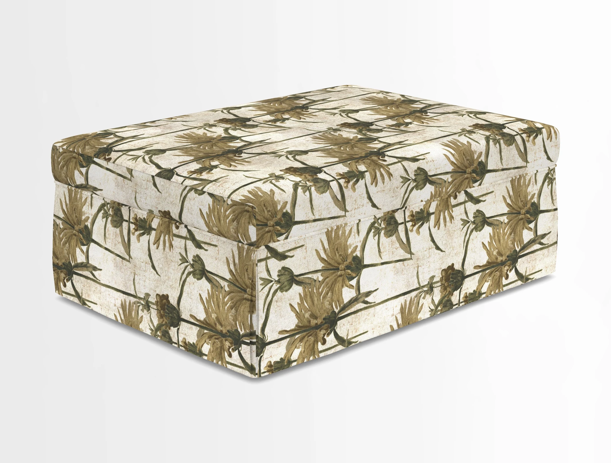 Fontwell footstool in Globe Thistle Storm