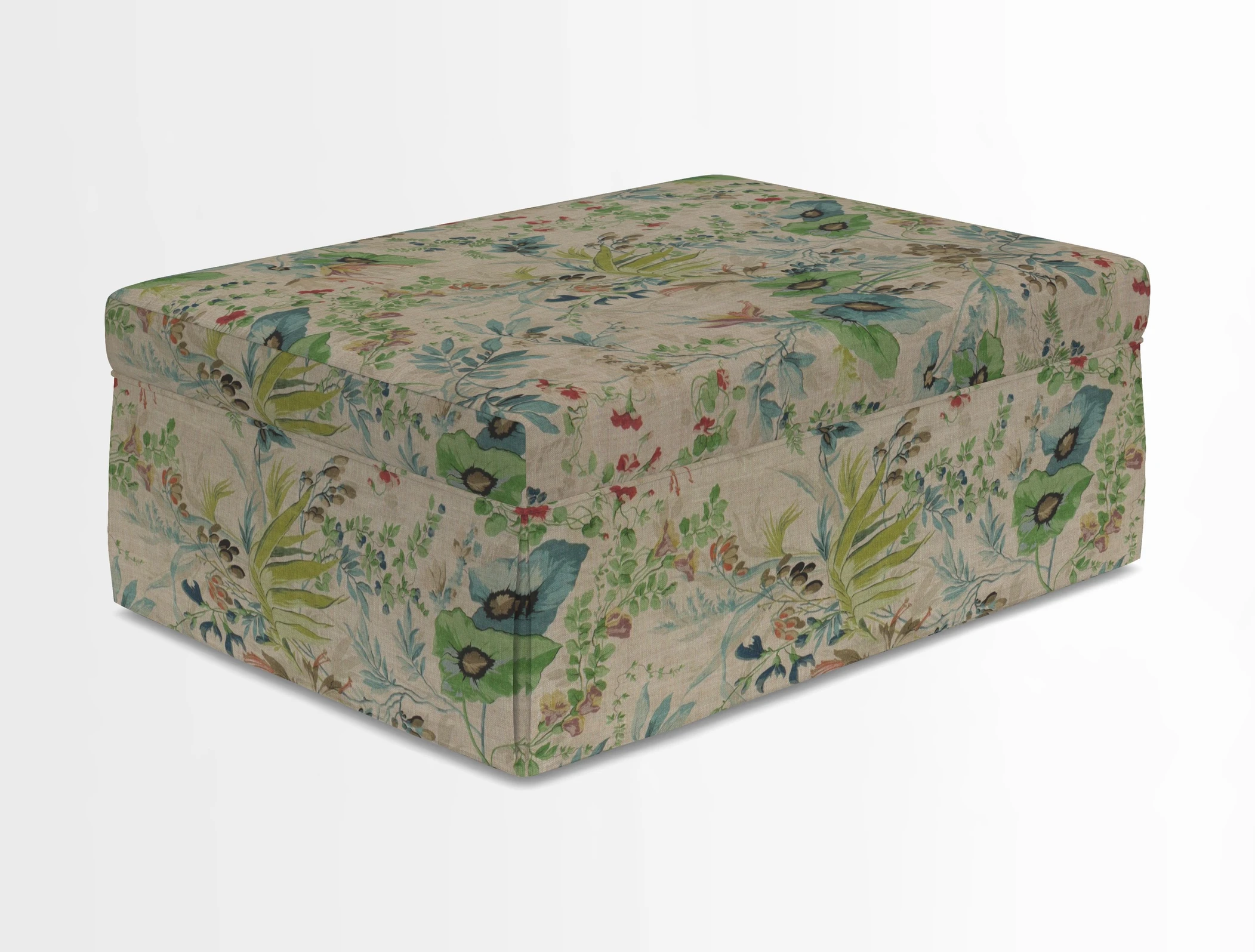 Fontwell footstool in Globe Thistle Storm