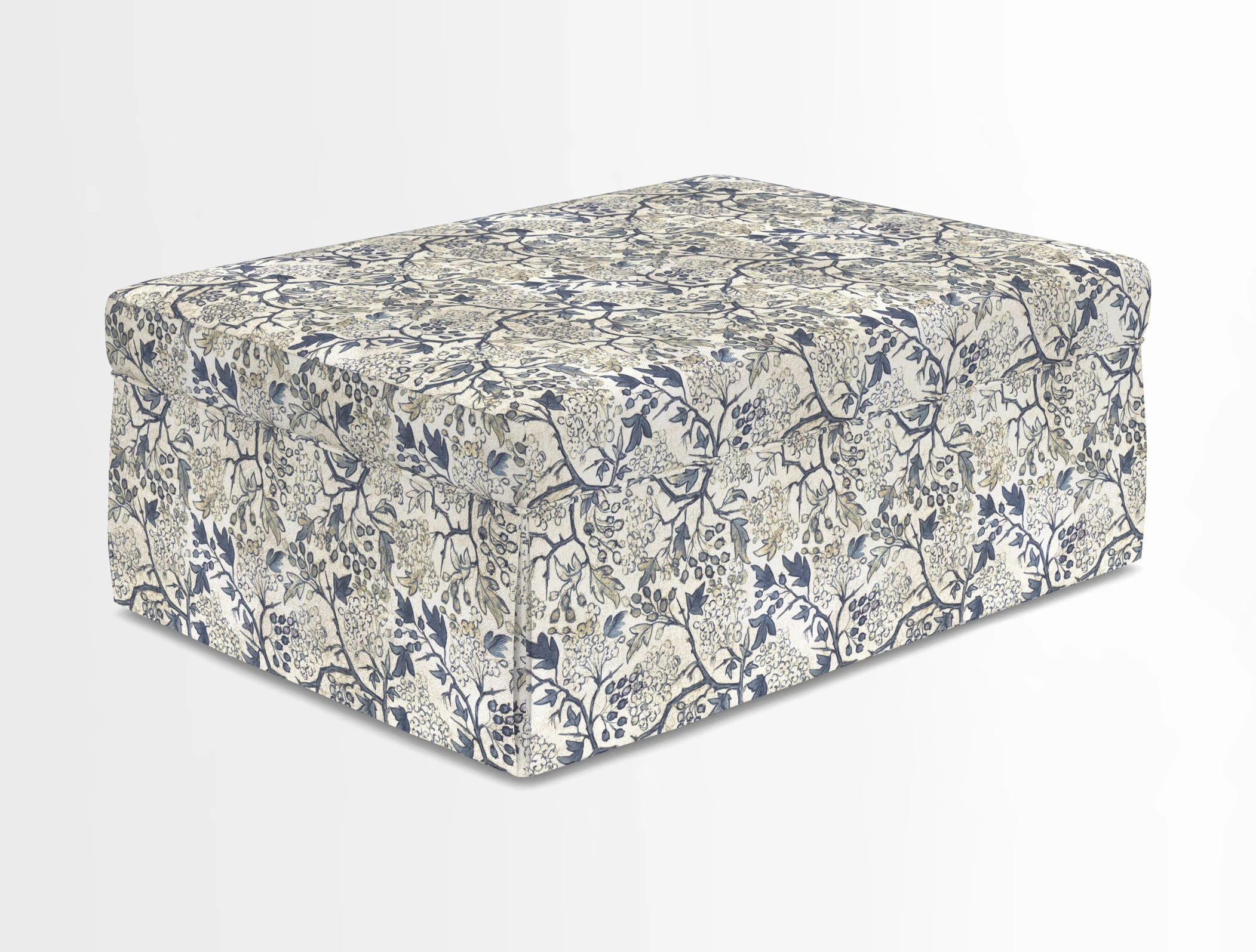 Fontwell footstool in Globe Thistle Storm