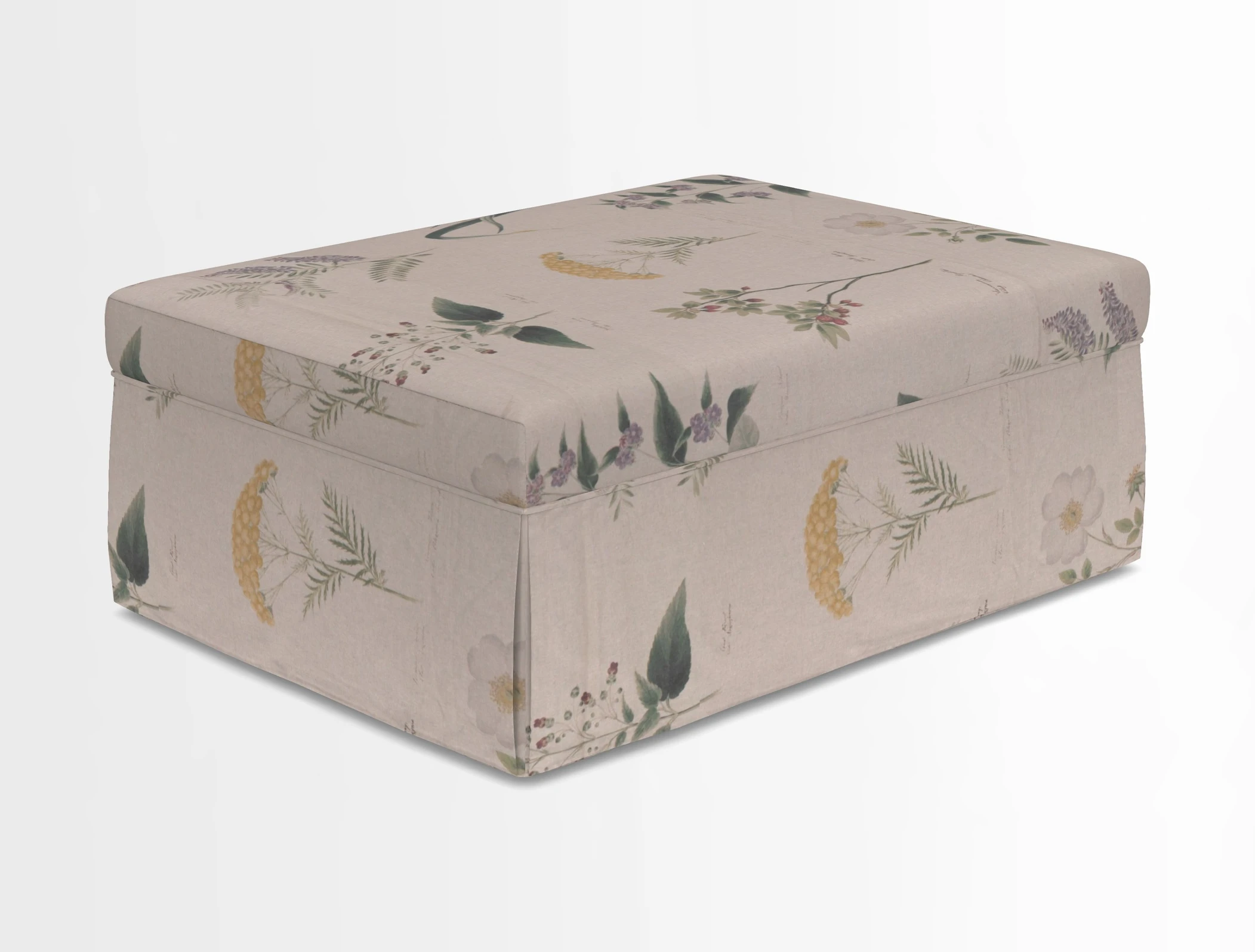 Fontwell footstool in Globe Thistle Storm