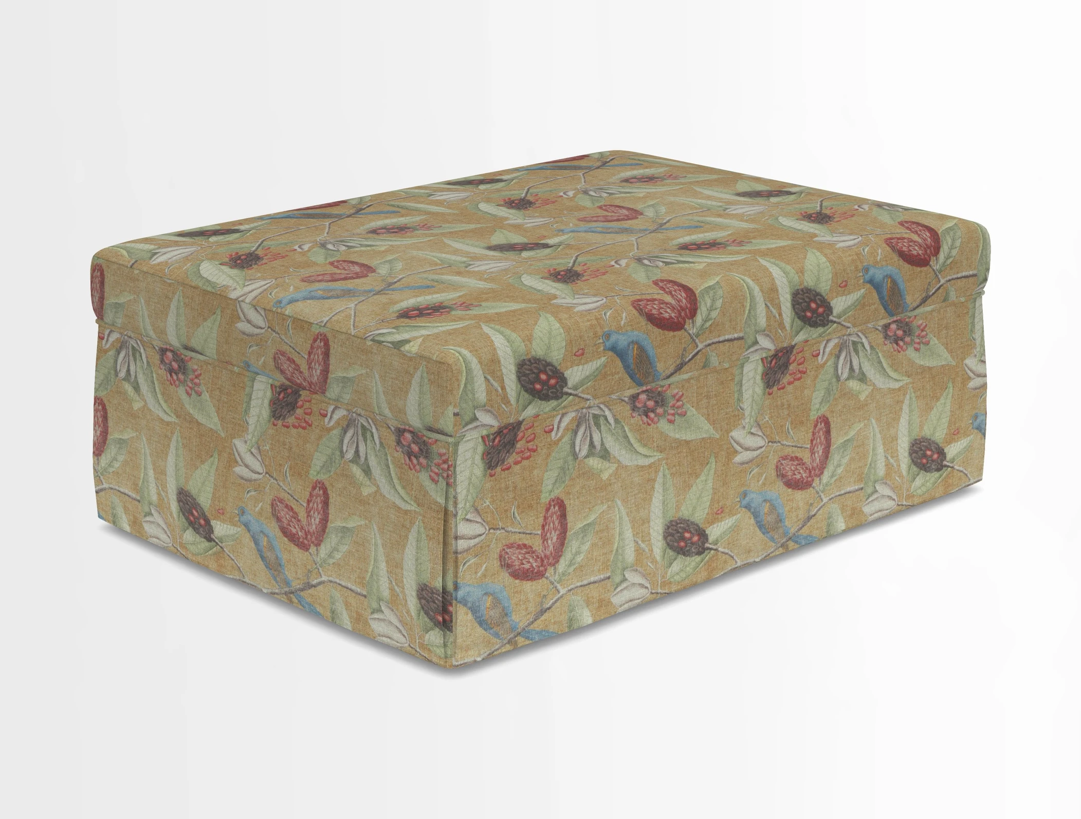 Fontwell footstool in Globe Thistle Storm