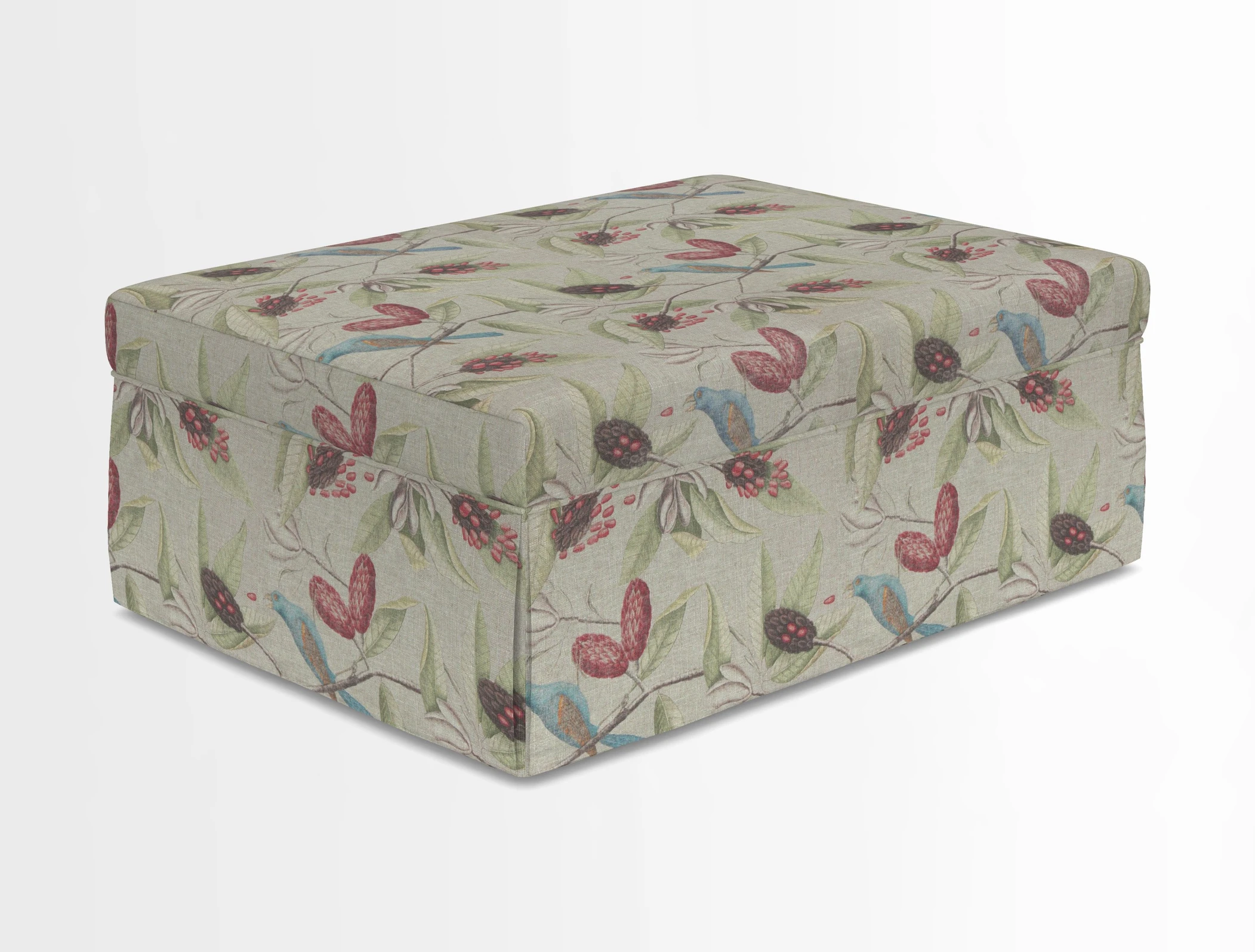 Fontwell footstool in Globe Thistle Storm
