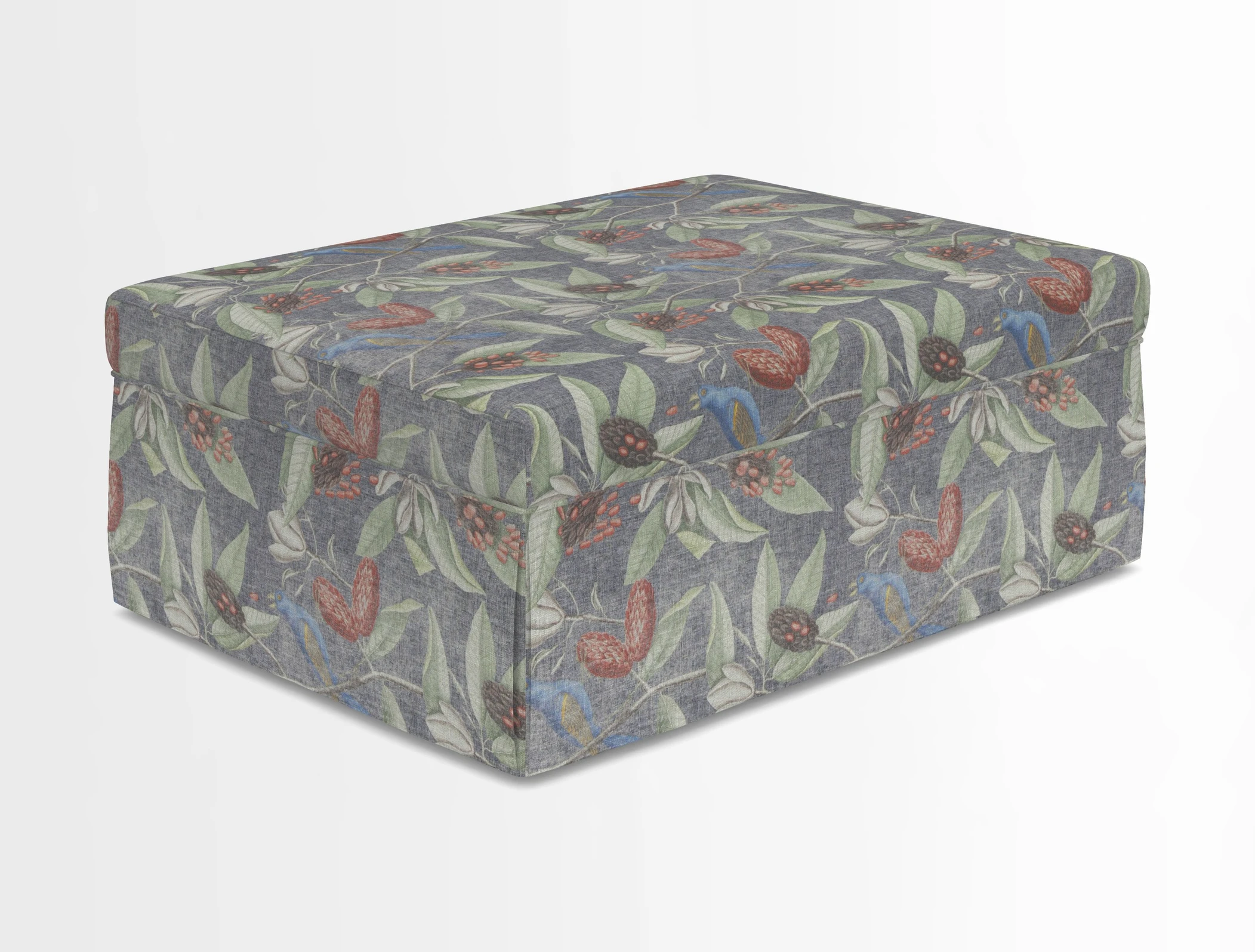 Fontwell footstool in Globe Thistle Storm