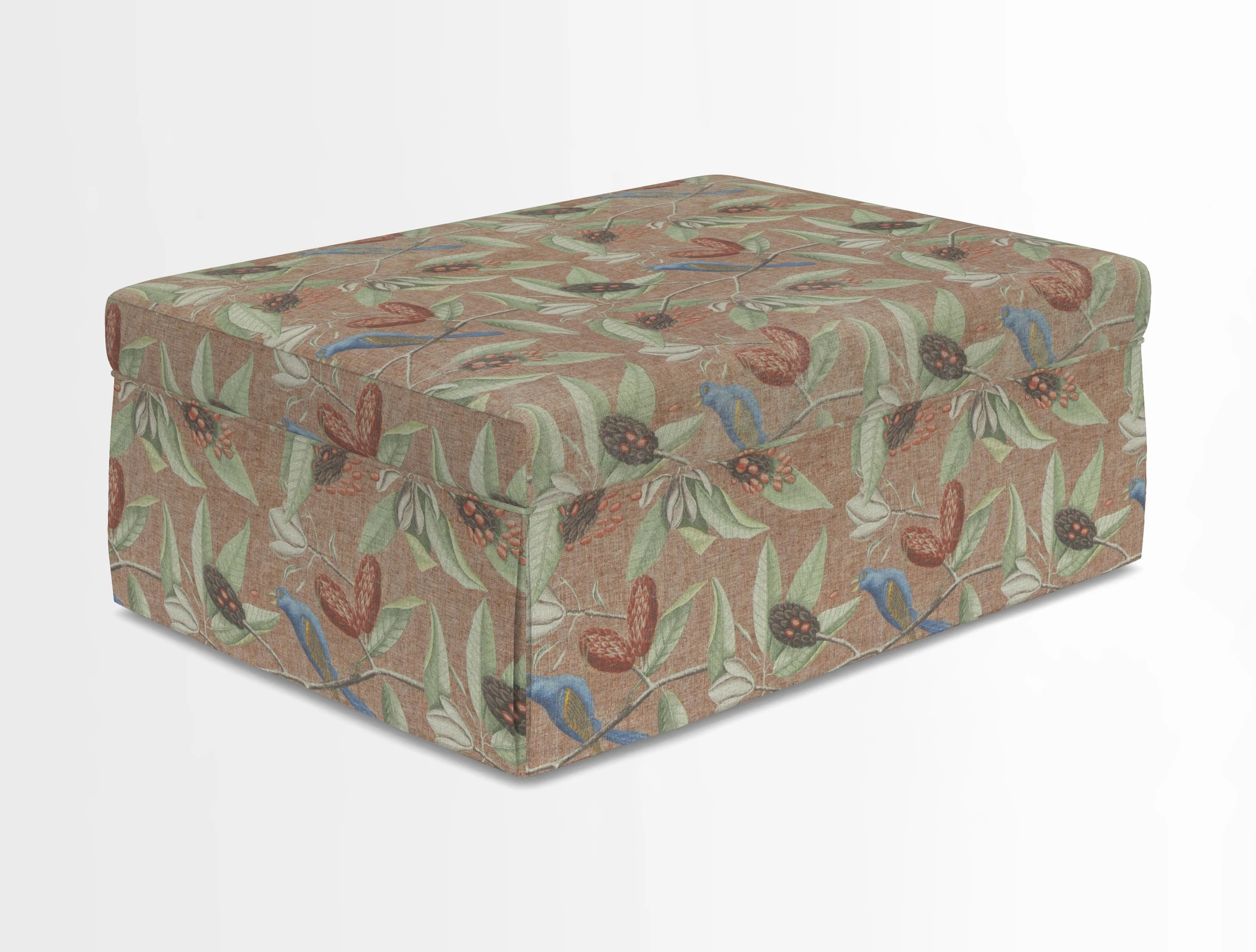 Fontwell footstool in Globe Thistle Storm